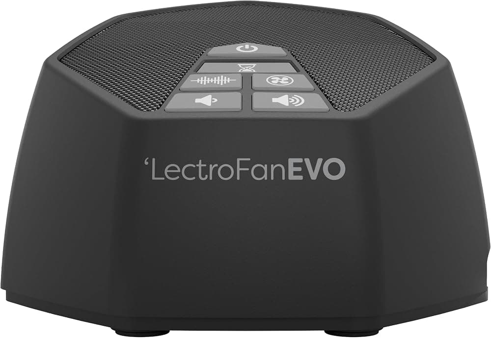 Adaptive Sound Technologies LectroFan EVO Máquina de sonido, carbón | Máquina de sonido sin bucle para dormir con ruido calmante, temporizador de sueño conveniente, construcción ligera, alimentación USB