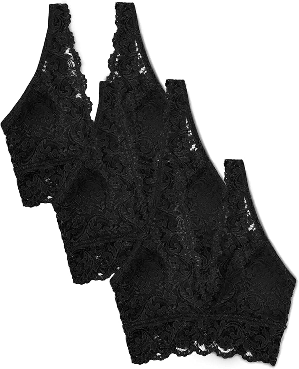 Bralettes sin aros con cuello en V profundo y encaje exclusivo para mujer Smart & Sexy