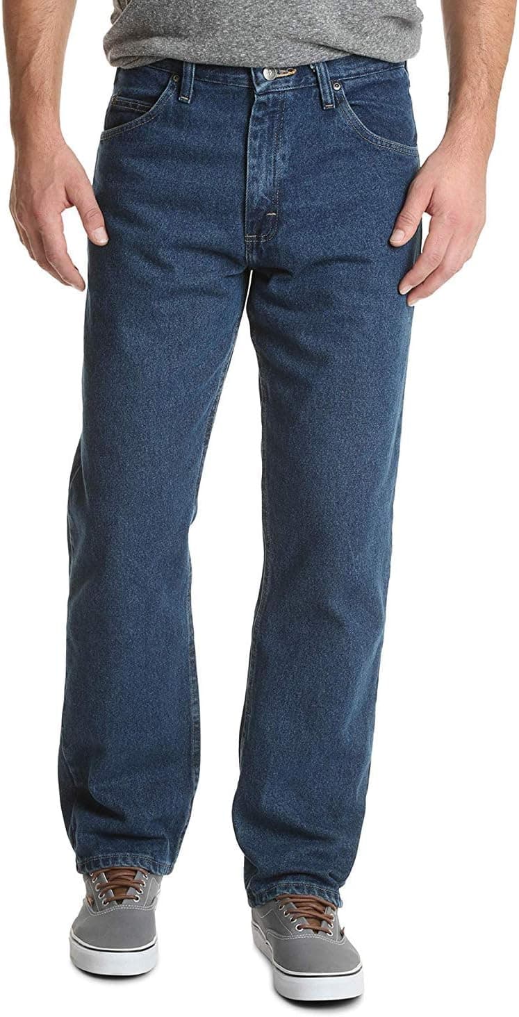 Wrangler Authentics Jean clásico de algodón de ajuste relajado con 5 bolsillos para hombre