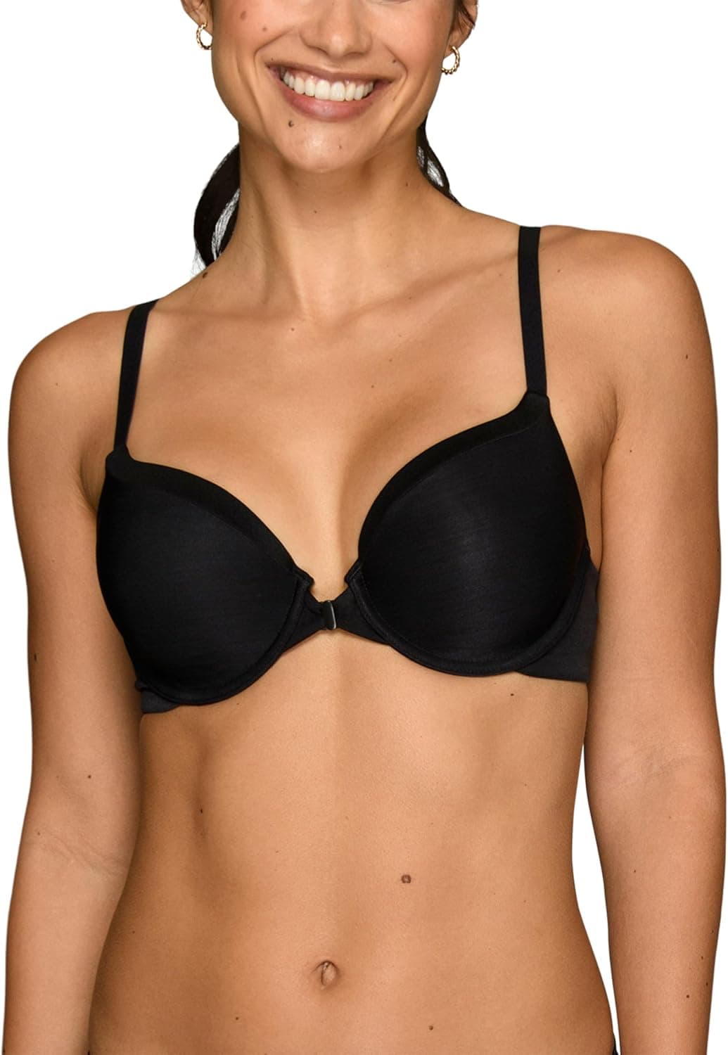 Sujetador de cierre frontal de iluminación para mujer Vanity Fair, correas convertibles de 3 vías, tazas ligeramente forradas hasta DD