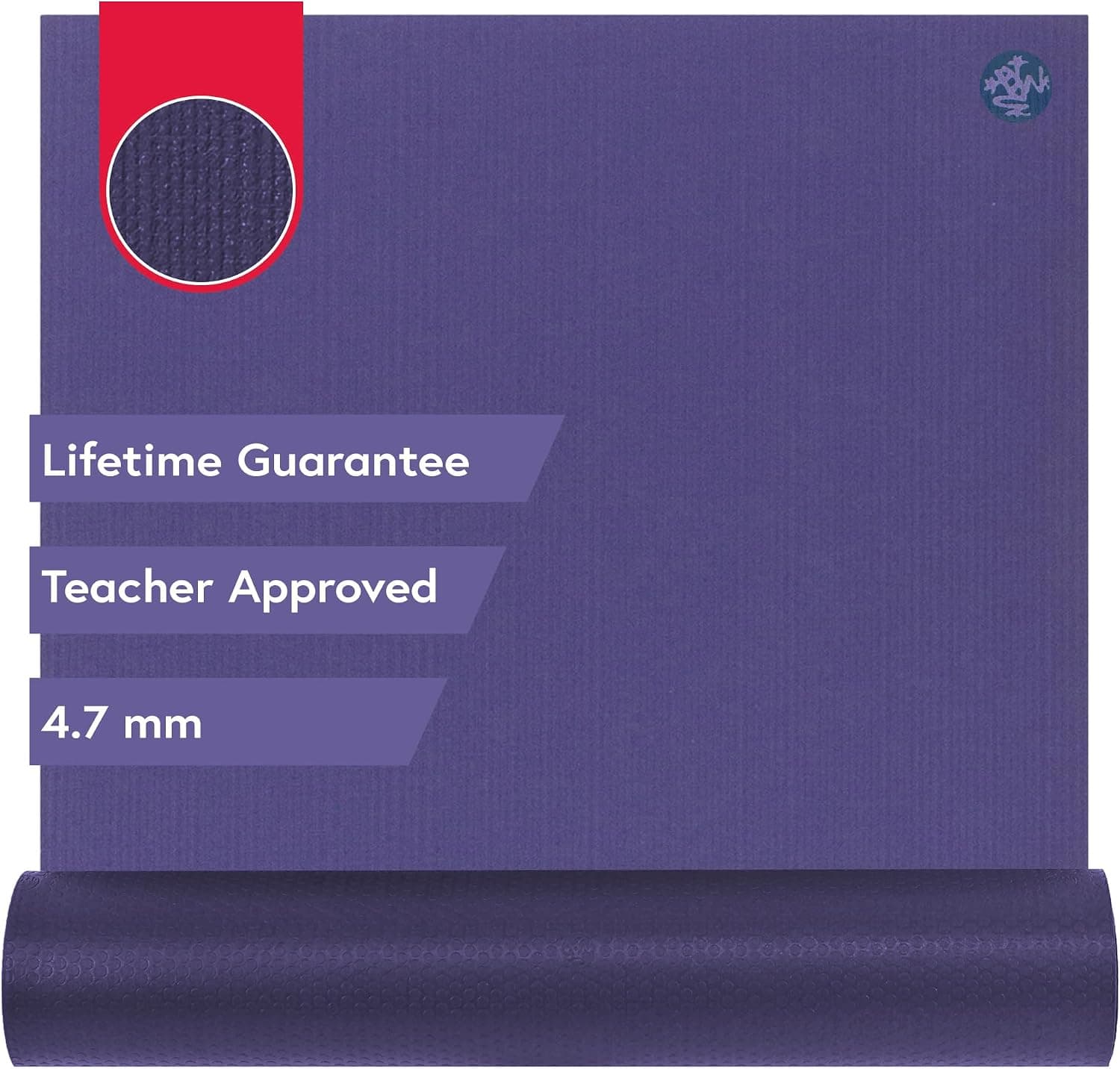 Esterilla de yoga Manduka PROlite de 4,7 mm | Durabilidad de por vida | Construcción higiénica | Aprobado por el maestro