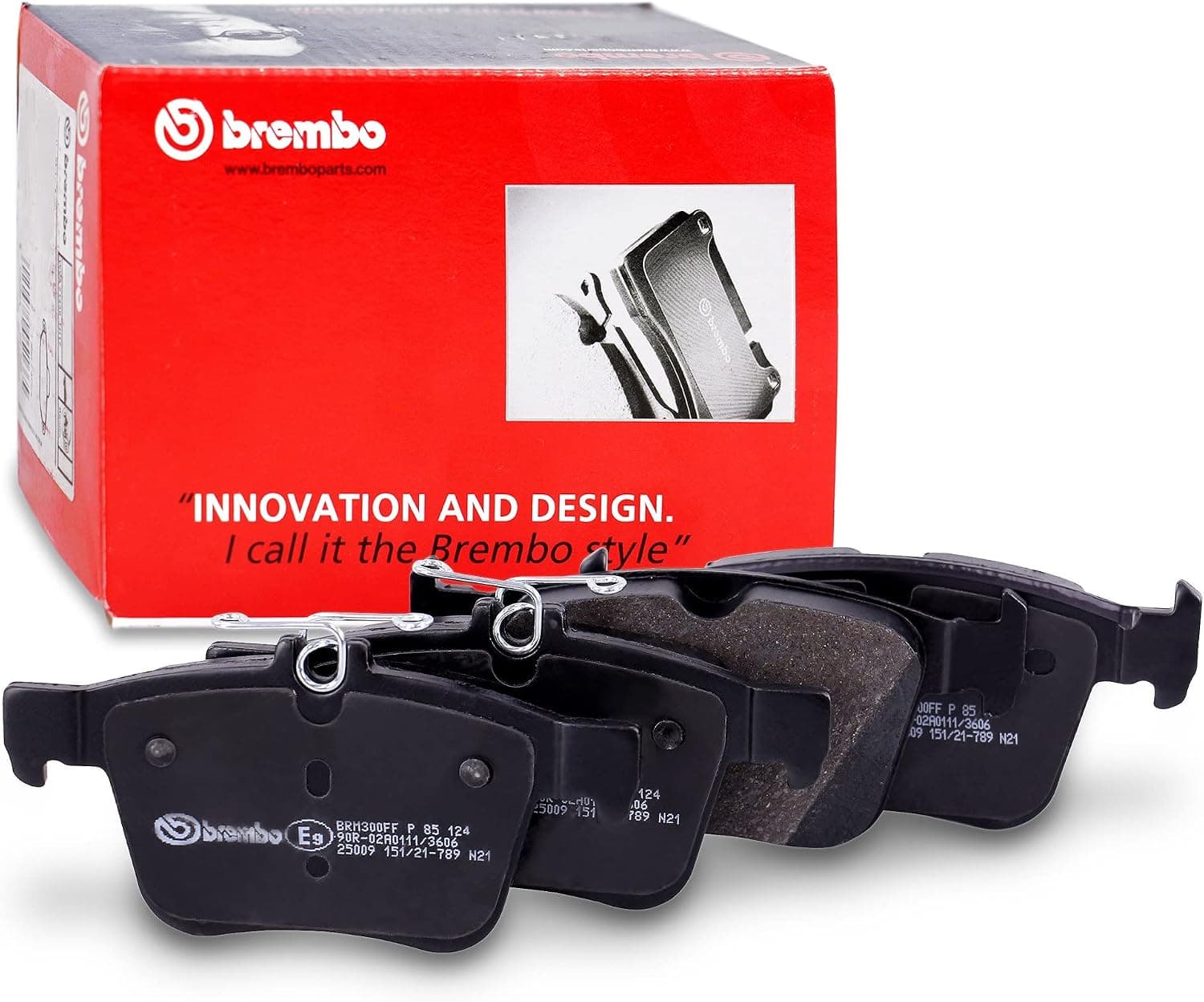 Brembo P85124 Juego de pastillas de freno de disco trasero de baja altura AUDI/VW OE# 3Q0698451