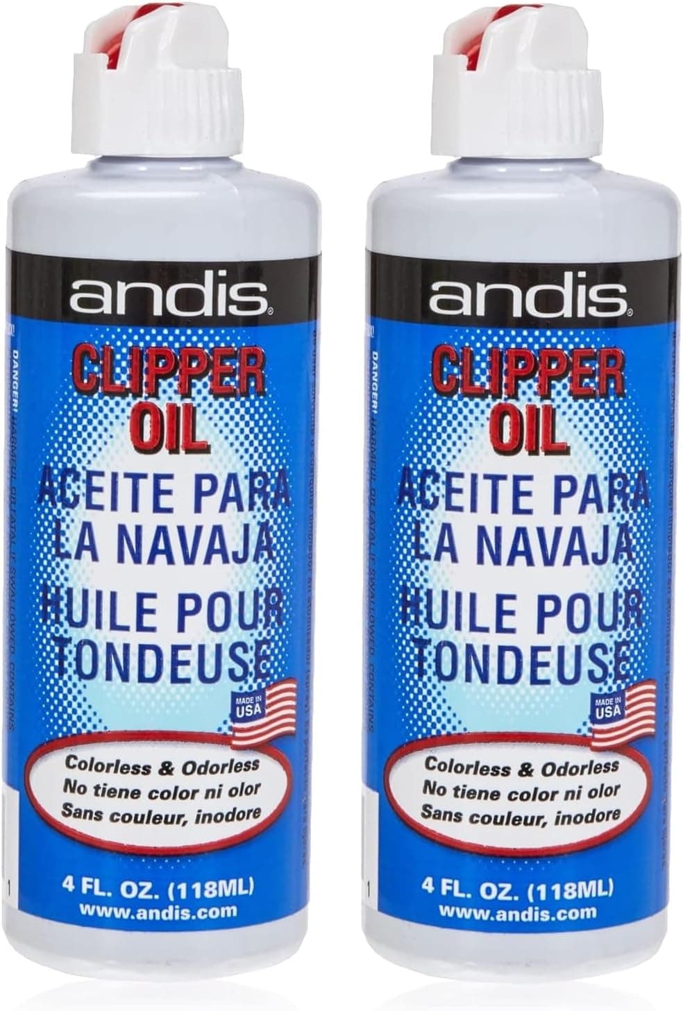 Andis Clippers Clipper Oil 4 oz (Paquete de 2)