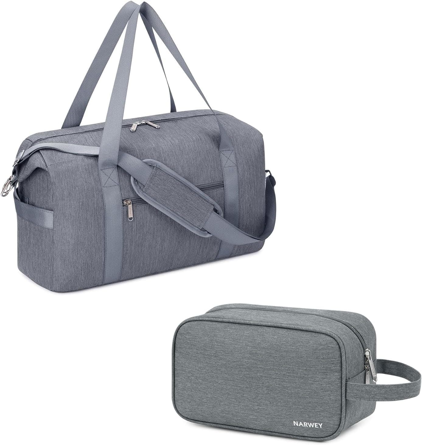Narwey Bolsa de viaje grande con organizador de artículos de tocador, kit de viaje Dopp, bolsa de afeitar