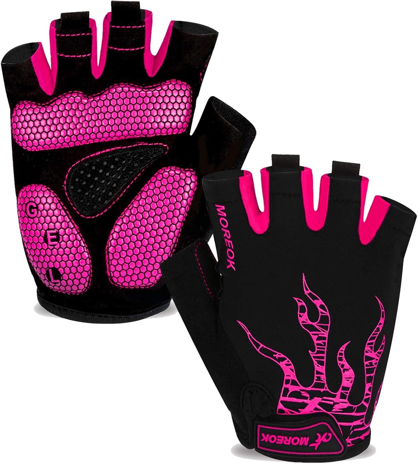 MOREOK Cycling Gloves Bike Bicycle Gloves, Half Finger 5MM Gel Anti-Slip