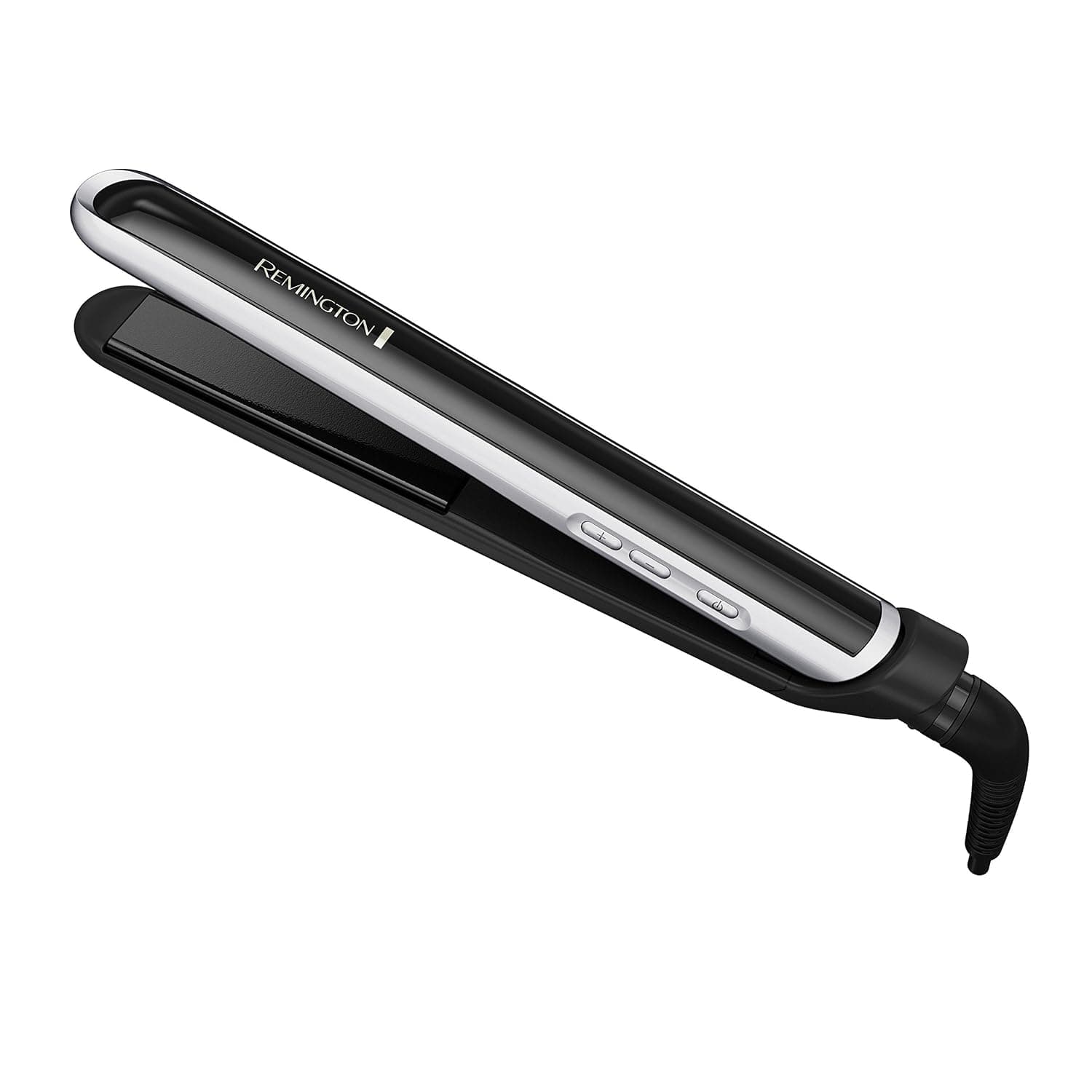 Remington Pearl Pro Plancha de cerámica, platos flotantes de 1 pulgada, negro/blanco