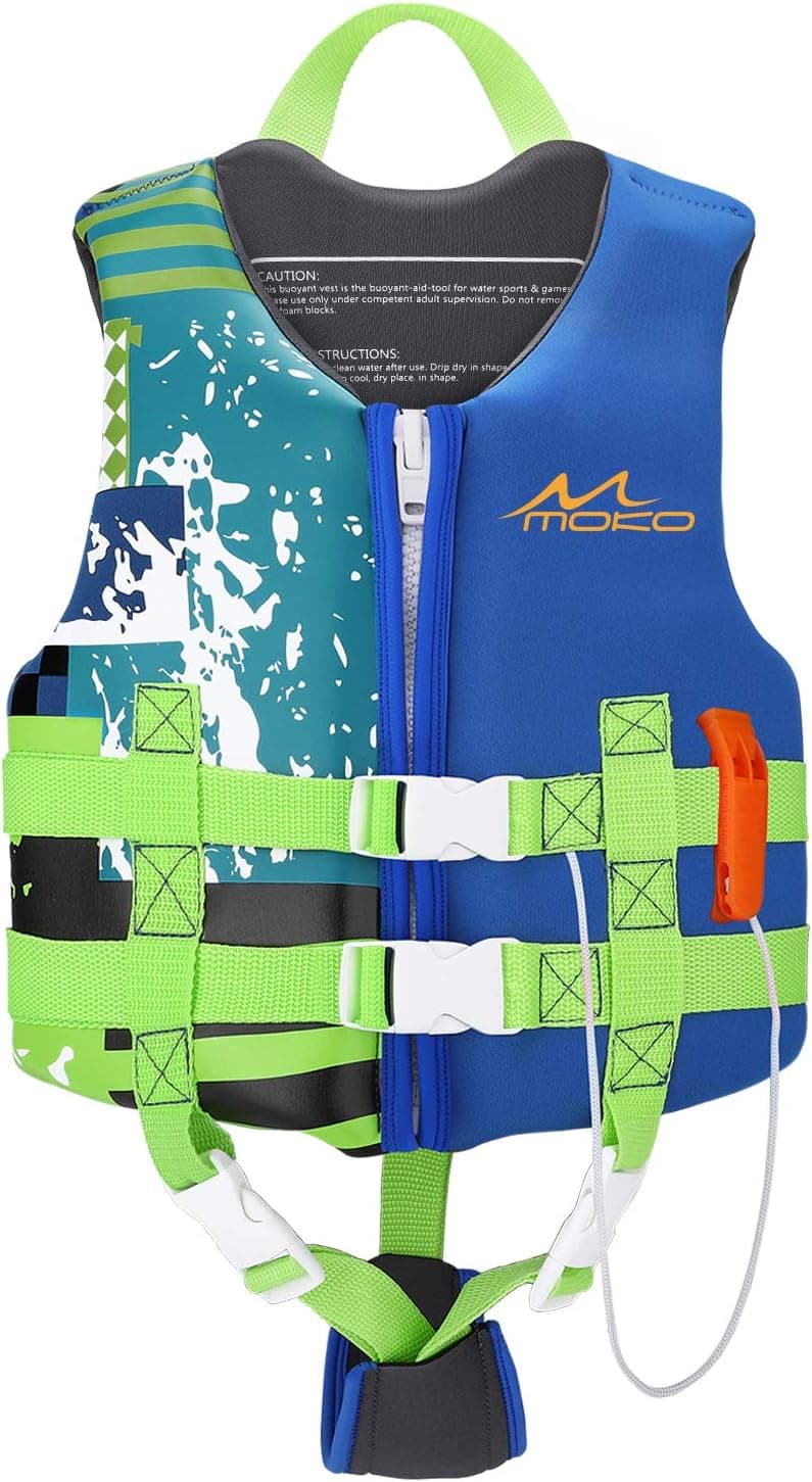 MoKo Chaleco de Natación para Niños 20-30-50-77 Libras, Chalecos de Natación para Niños Equipo de Actividad Acuática Patrón Lindo Dispositivo de Natación para Deportes Acuáticos para Niños Pequeños Niños Niñas