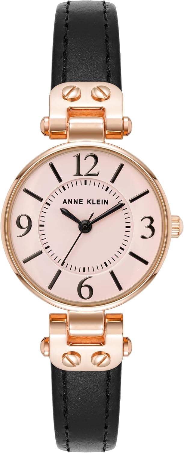 Anne Klein Reloj con correa de cuero para mujer