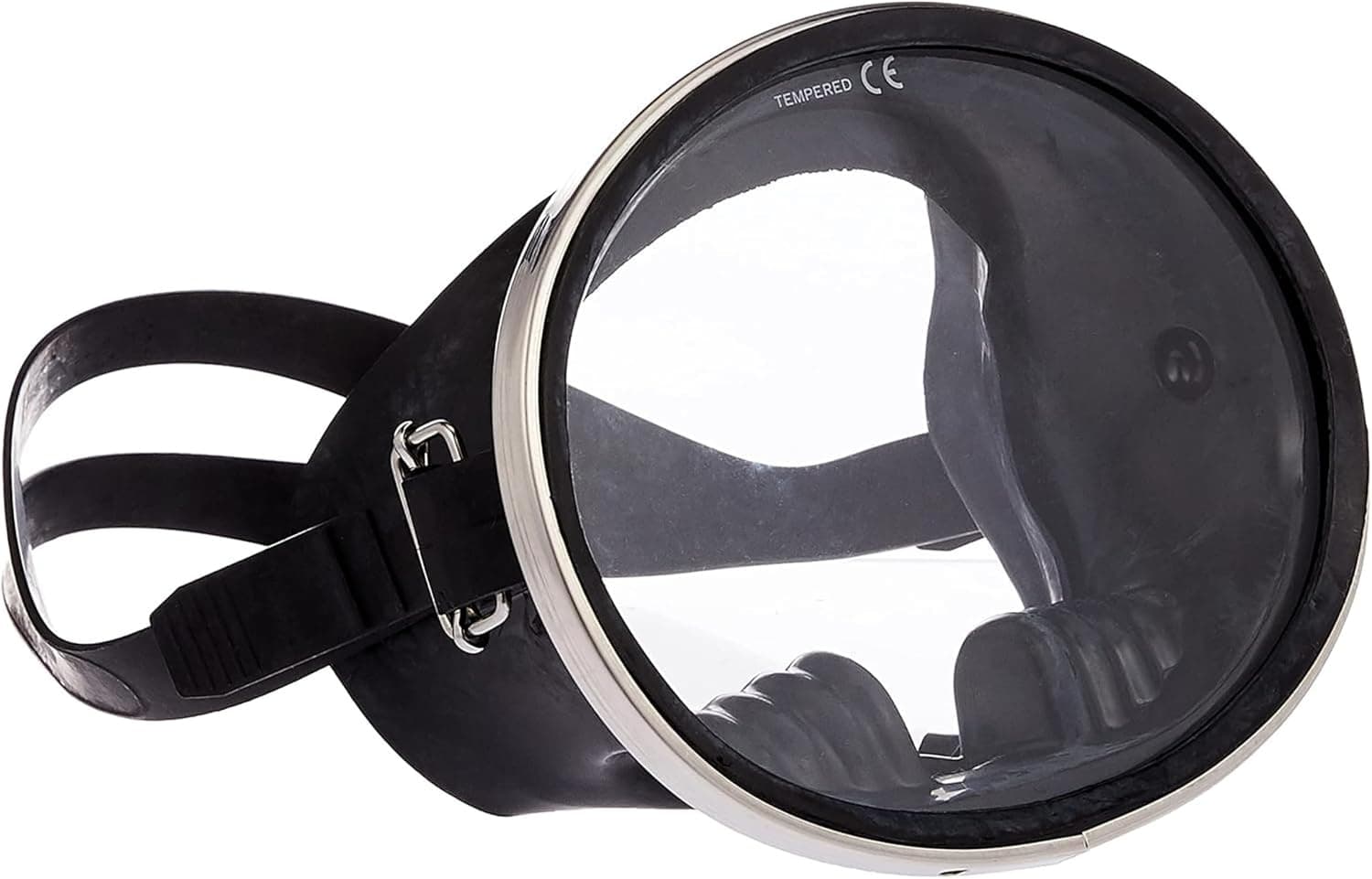 Máscara de buceo, máscara de snorkel ovalada de vidrio templado con goma clásica cómoda, equipo de snorkel para adultos, gafas de natación y apnea para visión subacuática