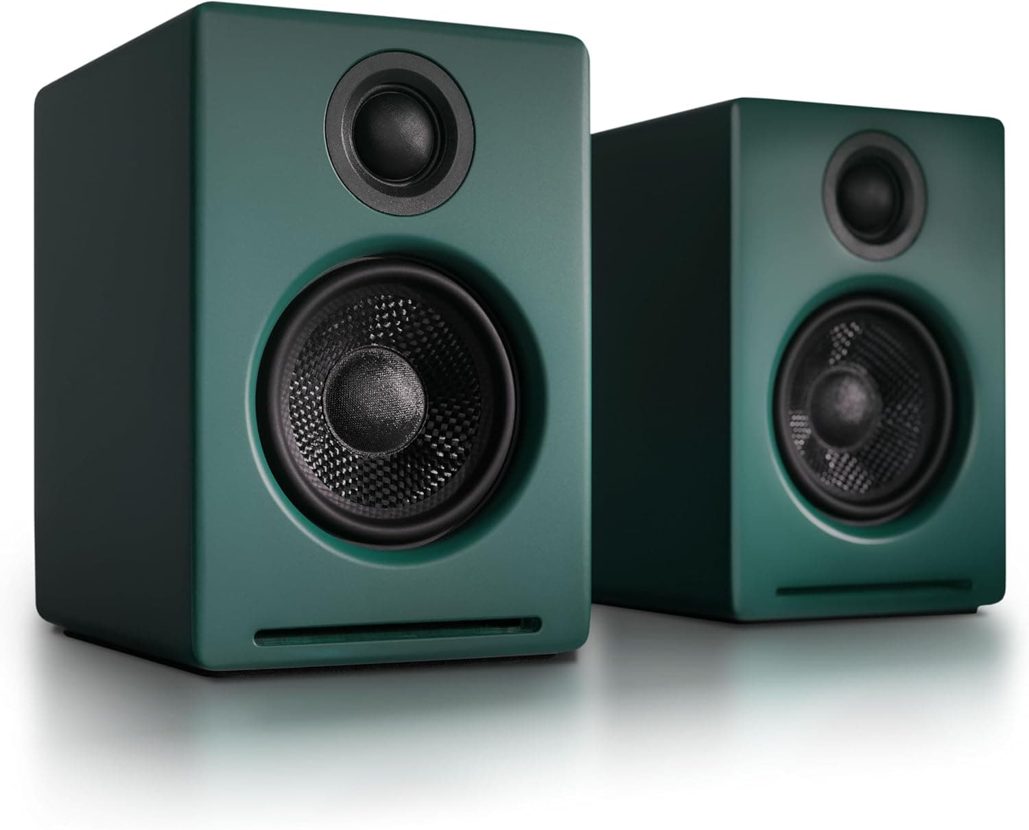 Altavoces inalámbricos para computadora Audioengine A2+ - Altavoces de escritorio Bluetooth | con DAC de 24 bits para PC, Mac, juegos y música - Verde