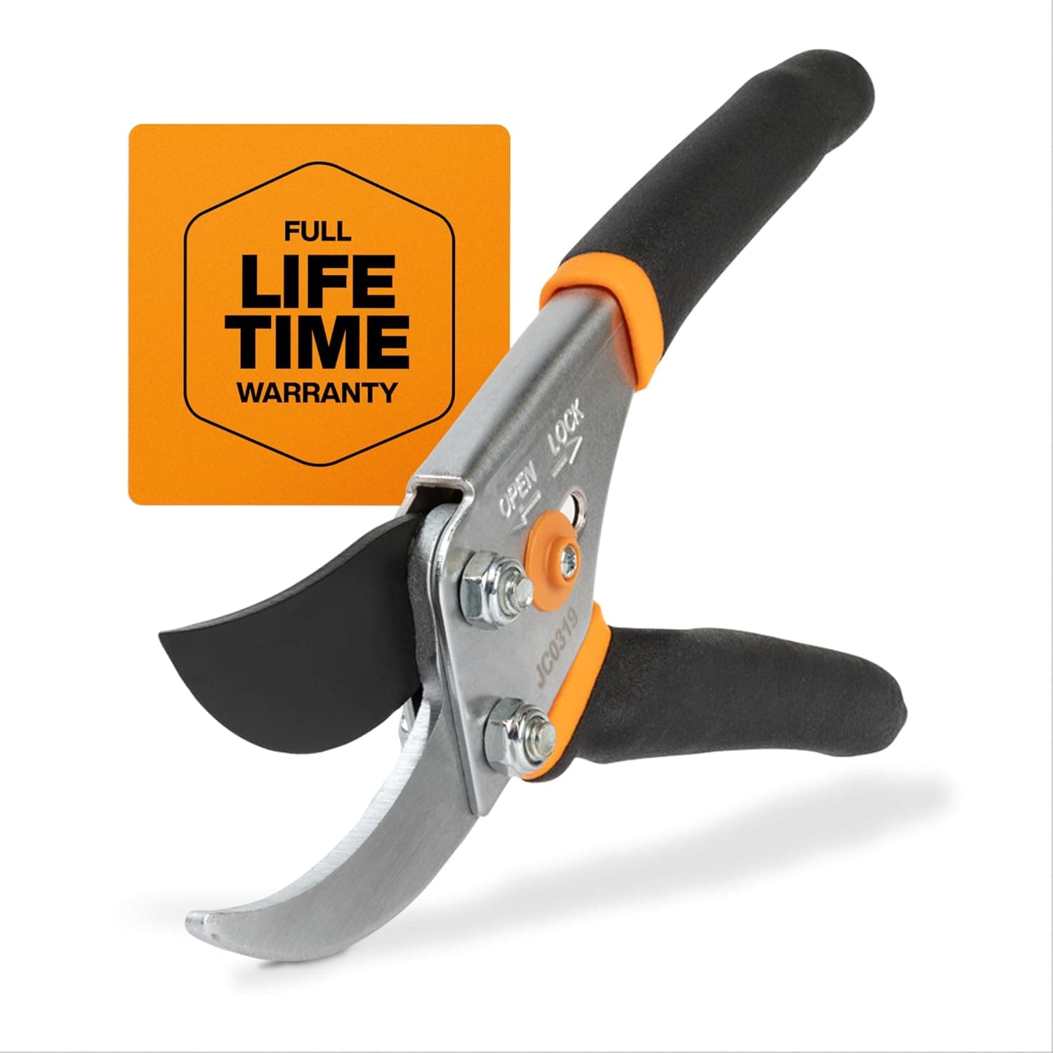Tijeras de podar Fiskars Bypass, cortapelos de jardín con capacidad de corte de 5/8"