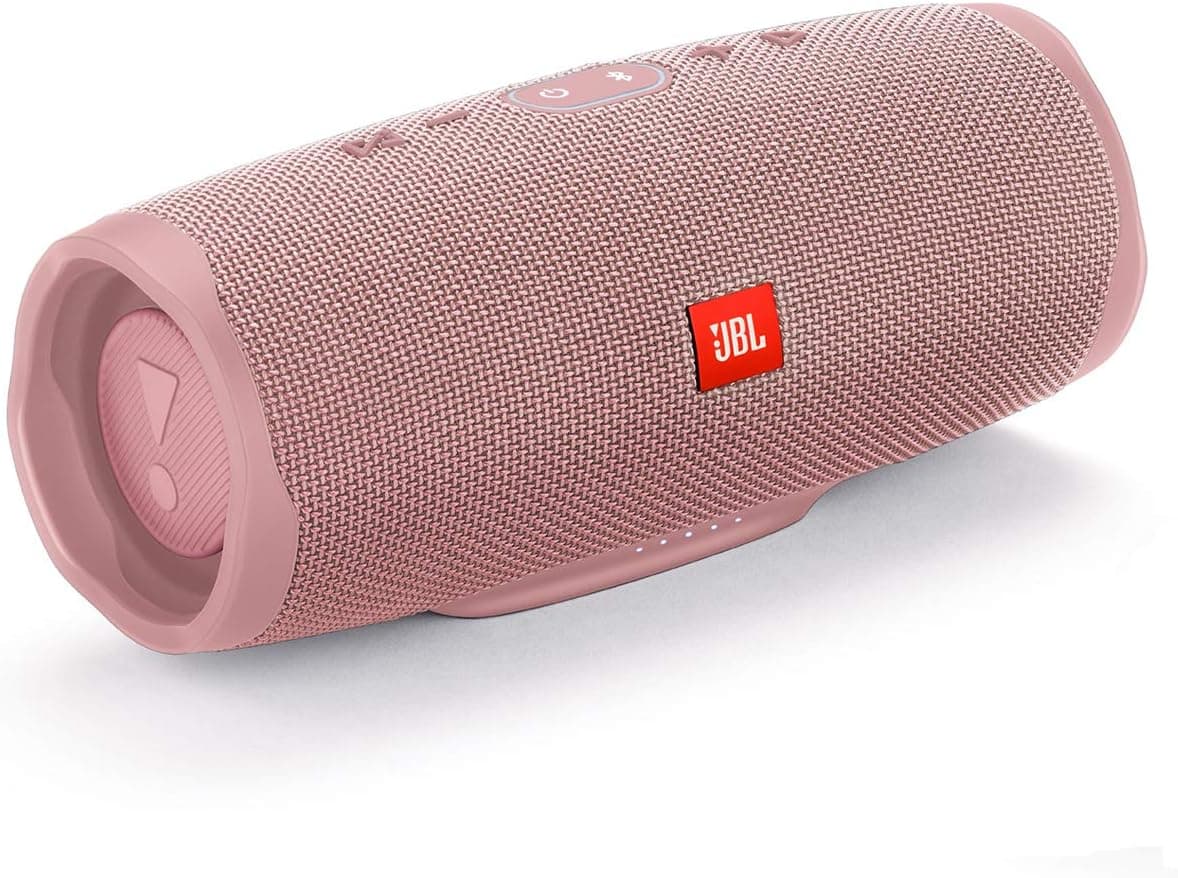 JBL Charge 4 - Altavoz Bluetooth portátil - Rosa | Transmisión inalámbrica por Bluetooth, hasta 20 horas de reproducción, resistencia al agua IPX7, JBL Connect, tejido duradero y material resistente