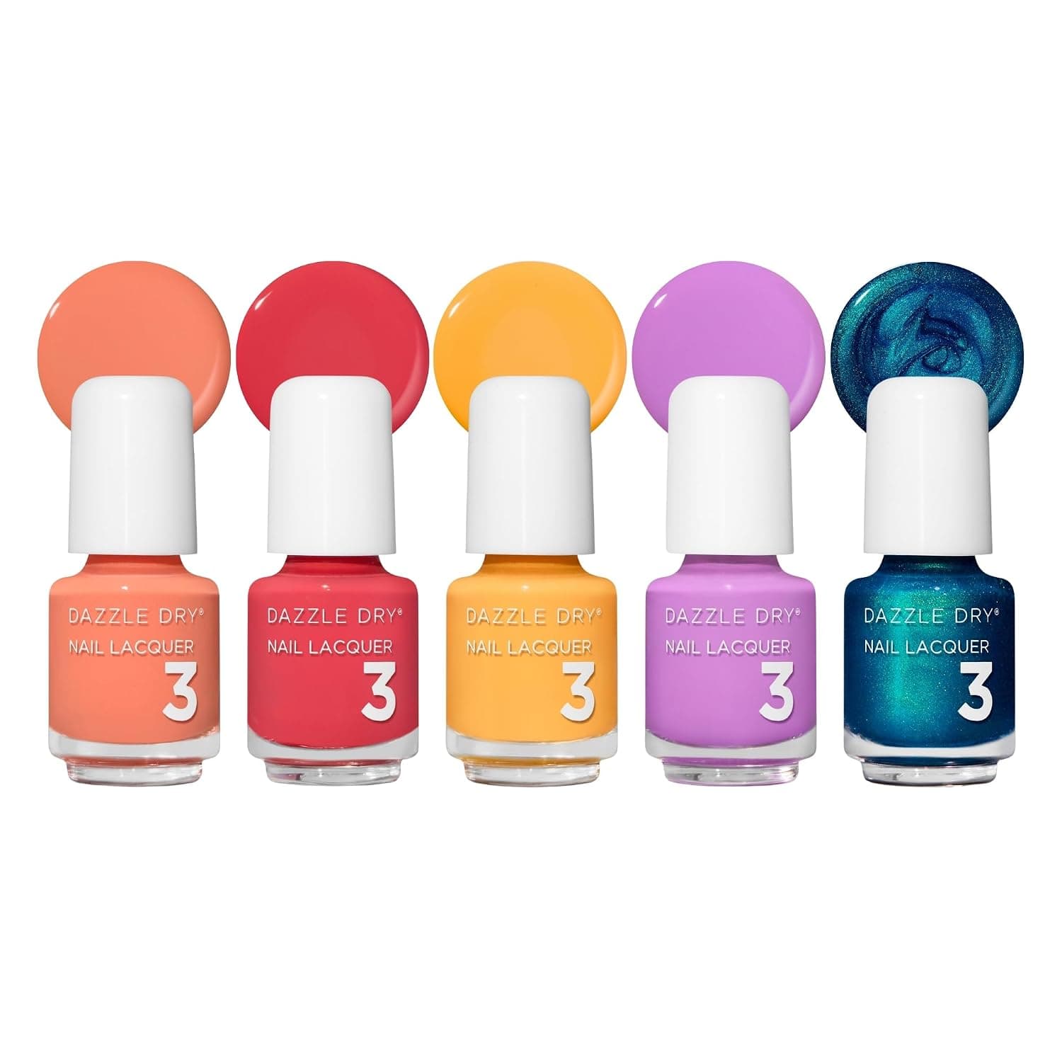 Dazzle Dry Mini Flight – Ticket to Paradise – 5 Mini Lacquers | 5-Piece Mini Nail Polish Set · Fast-Drying · Long-Lasting · Non-Toxic Manicures