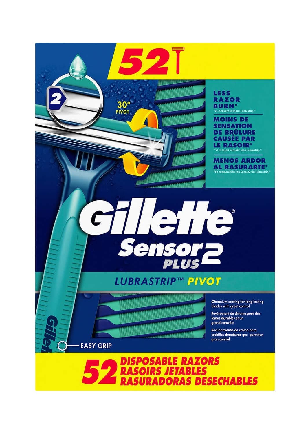 Maquinilla de afeitar desechable Gillette Sensor2 Plus (paquete de 52)