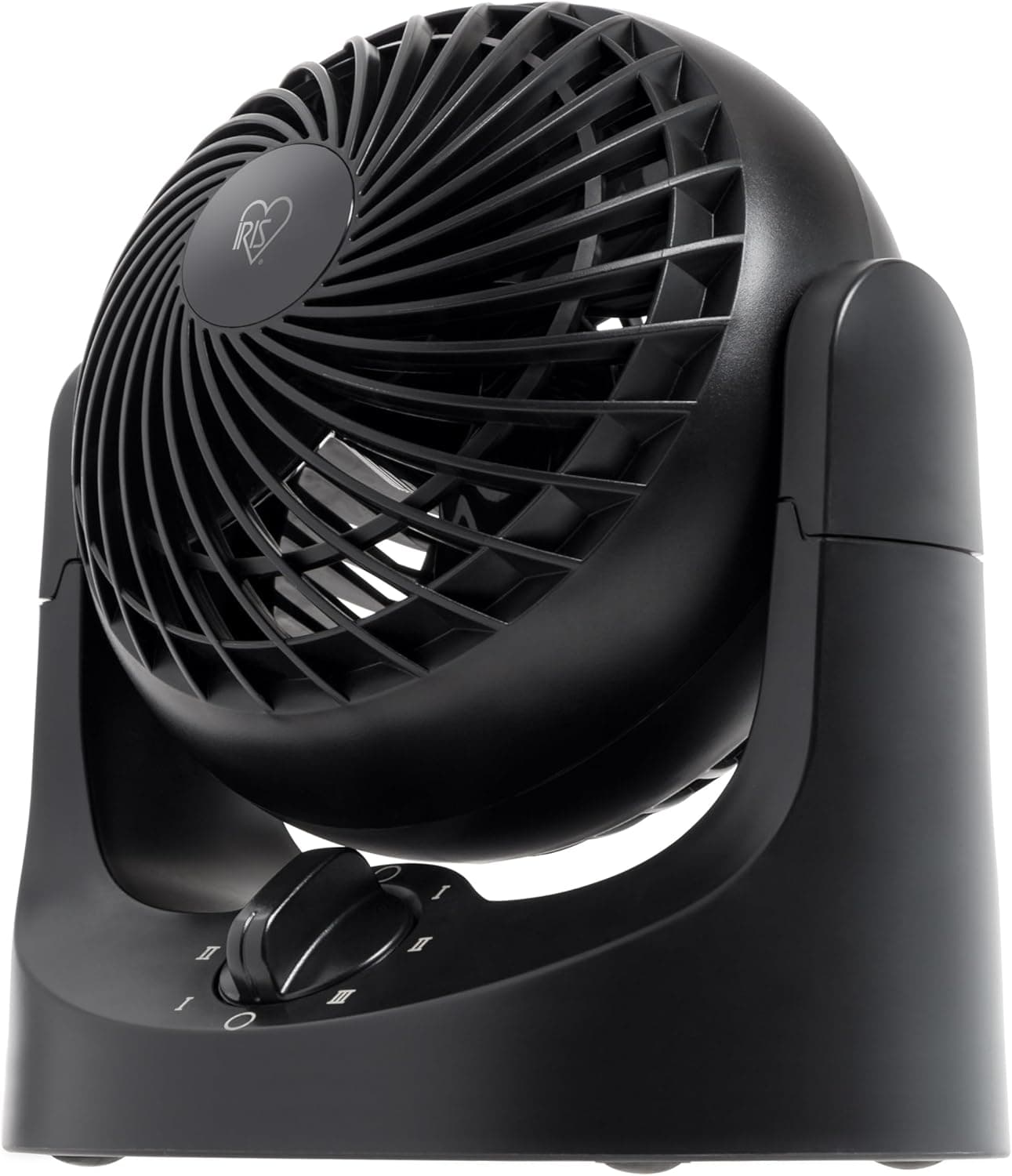 IRIS usa WOOZOO Mini Ventilador de Escritorio, Dormitorio Oficina, Silencioso, Inclinación de 112°, Negro | Distancia de Aire Máxima de 32 pies, Cobertura de 108 pies², Inclinación Vertical Ajustable de 112°, 27db