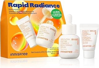 Innisfree Green Tea Enzyme Vitamin C Serum for Brightening Dark Spot Correction, Korean Face Serum for Radiant Glow
