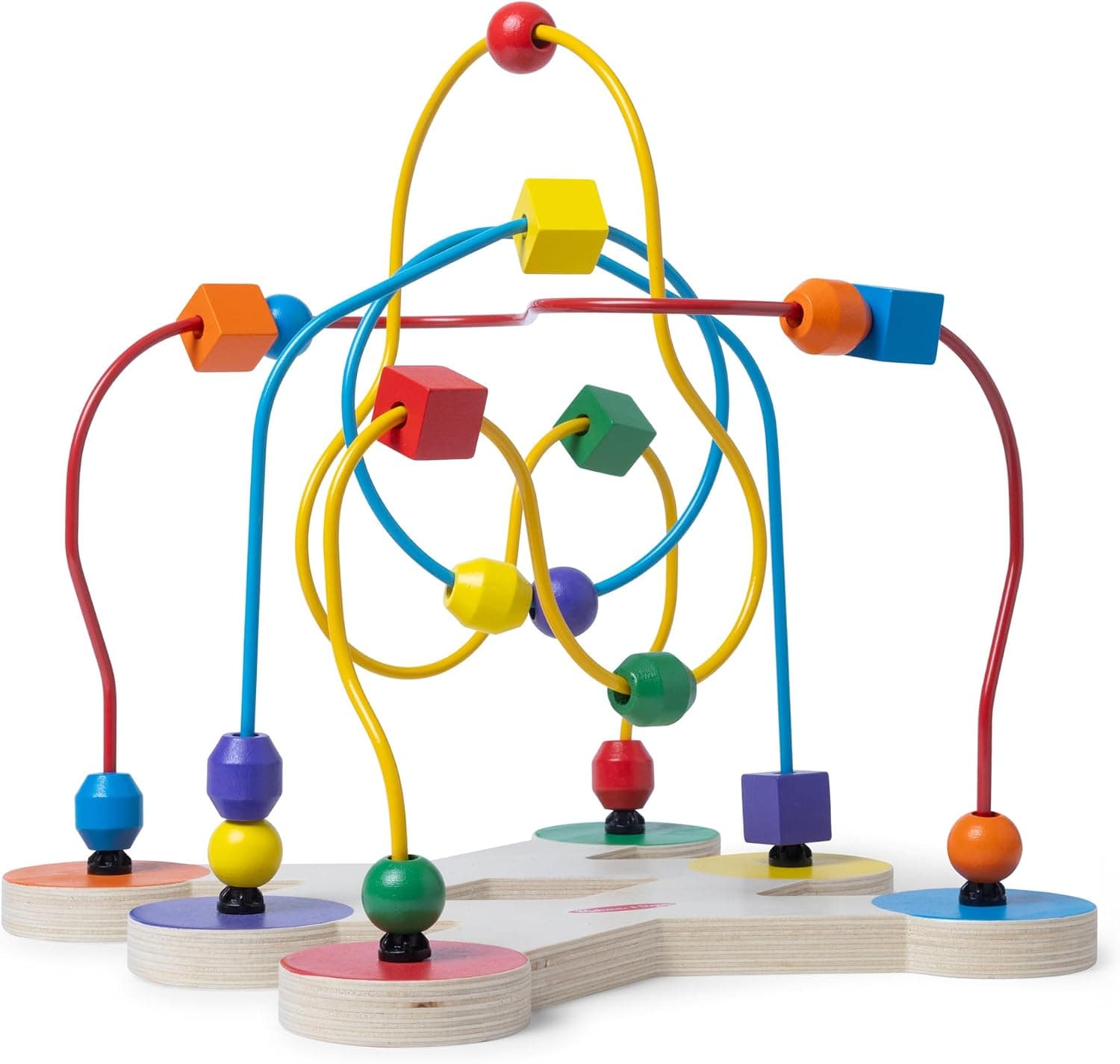 Melissa & Doug Laberinto de cuentas clásico - Juguete educativo de madera Laberinto de cuentas de madera para niños pequeños a partir de 3 años
