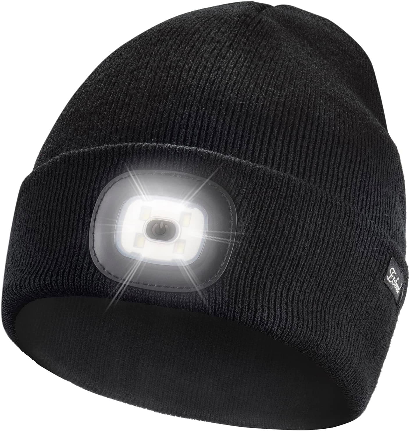 Gorro unisex con la luz, regalos para hombres, papá, padre, gorras de invierno | Gorro iluminado con manos libres, suave, cálido y cómodo, ideal para pasear al perro y trabajar al aire libre por la noche.