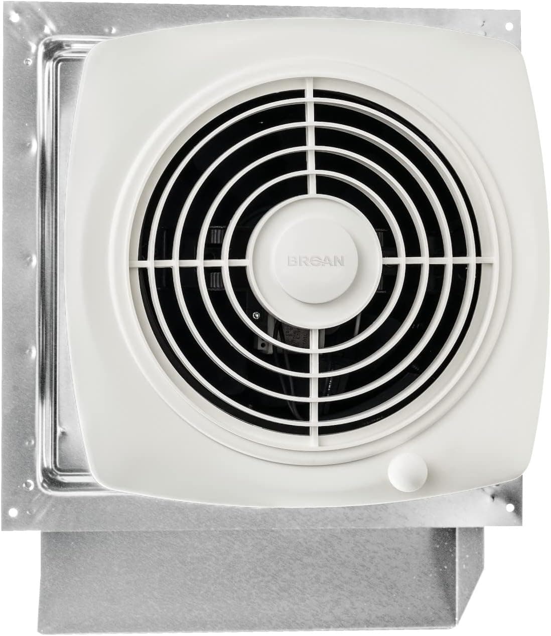Ventilador de Ventilación Broan-NuTone 509S a Través de la Pared, Cubierta Blanca, Interruptor de Encendido/Apagado, 200 CFM, 8.5 Sones, 8"