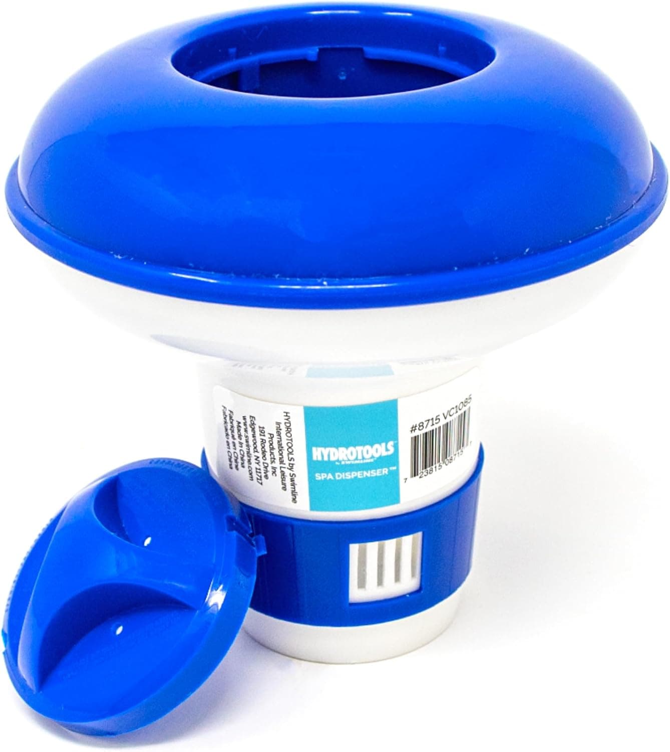 LÍNEA DE NATACIÓN | Dispensador Flotante de Pastillas de Cloro para Piscina | Mini Spa | Tabletas de 1" | Dispensador de spa de bajo perfil con capacidad para una tableta de cloro o bromo de 1 pulgada; construcción resistente para una limpieza profunda y constante