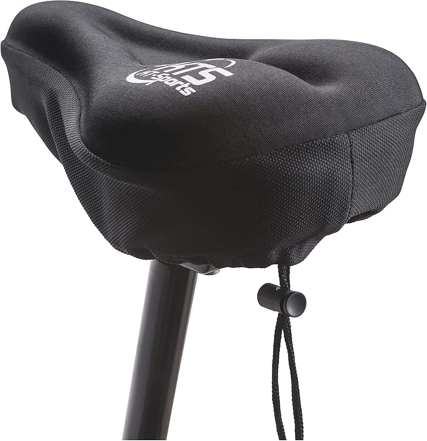 KT-Sports Cojín para Asiento de Bicicleta estática, Funda de Gel cómoda para Asiento de Bicicleta, Fundas Acolchadas para Asiento de Bicicleta con diseño Antideslizante y cordón, cómodos y Suaves Accesorios para Bicicleta
