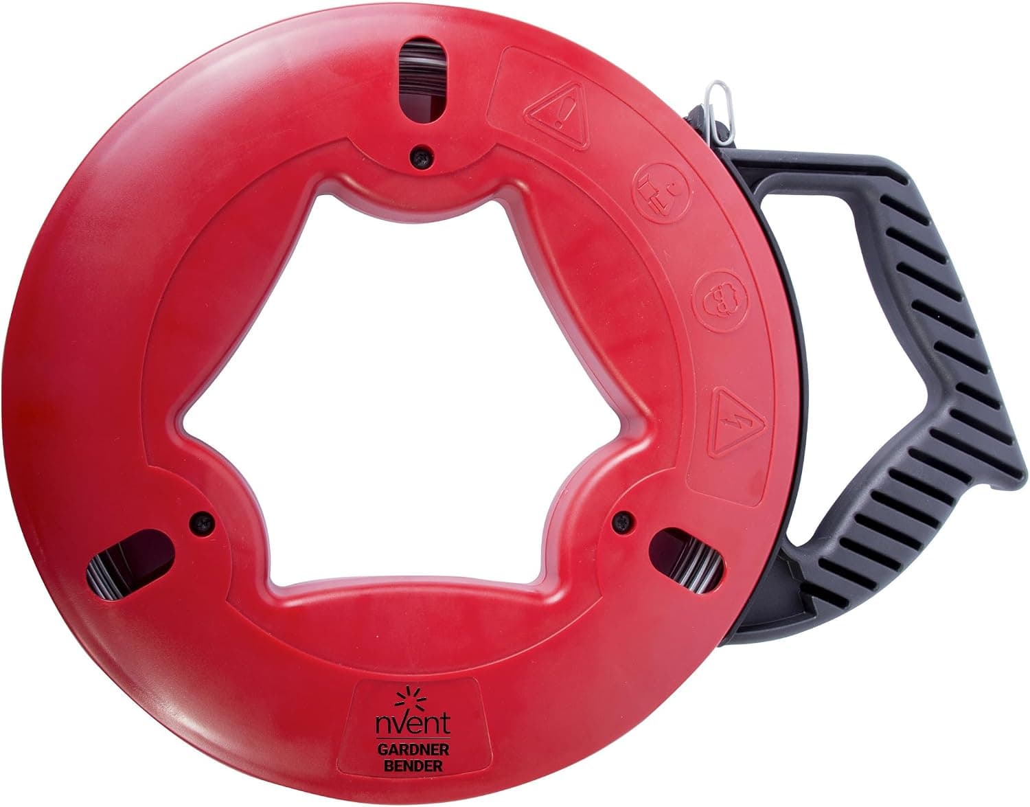 Cinta de pescado Gardner Bender FTS-125R, acero al carbono chapado, mano superior con agarre de goma, 125 pies, rojo | Alambre de acero al carbono chapado, agarre ergonómico para tirar del alambre (anteriormente: Gardner Bender)