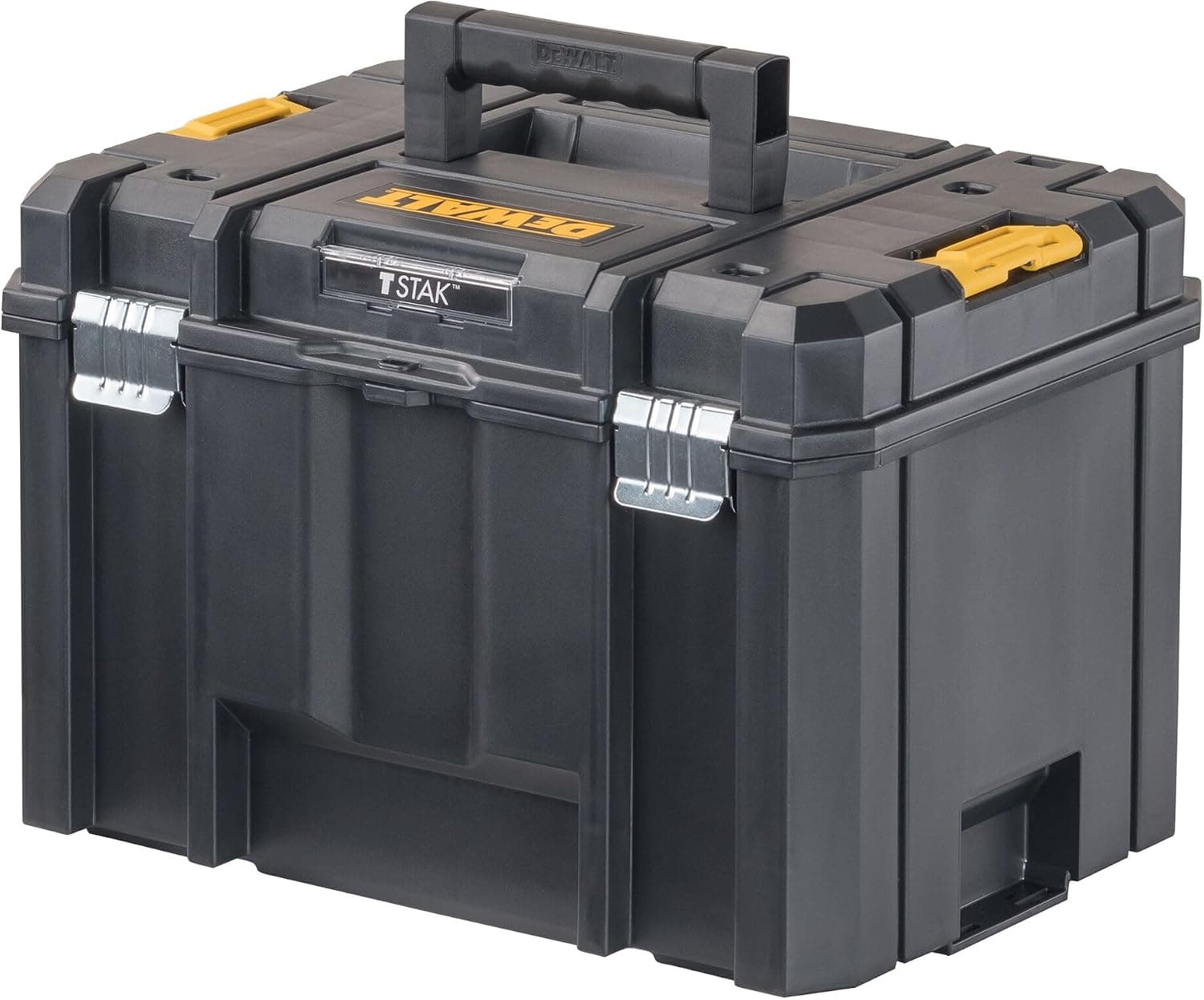 Caja de herramientas DEWALT TSTAK, diseño extra grande, bandeja extraíble para fácil acceso a herramientas, resistente al agua y a los desechos (DWST17806)