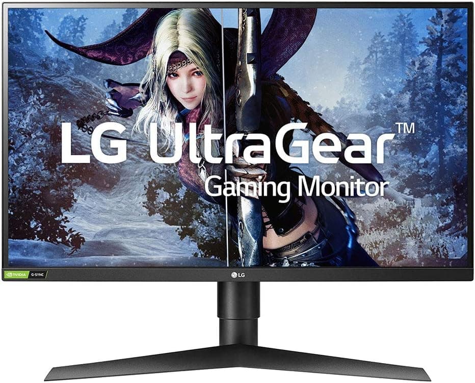 LG 27GL850-B Monitor de juegos compatible con NVIDIA G-Sync Ultragear QHD Nano IPS de 27 pulgadas, negro
