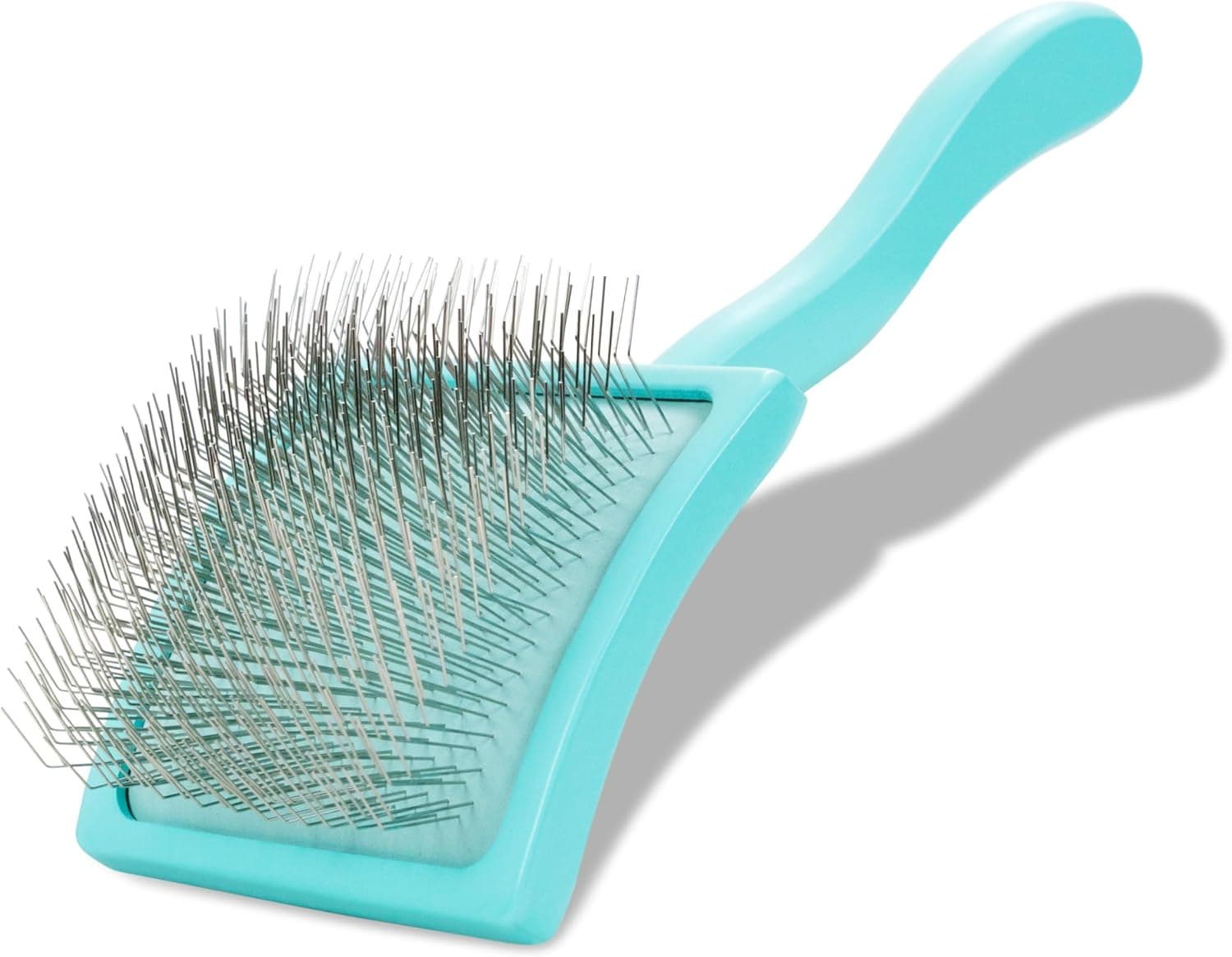 Chris Christensen Big G Dog Slicker Brush for Dogs (Goldendoodles, Labradoodles, Poodles), Groom Like a Professional, Fluff Desangle Style, ahorra tiempo y energía, verde azulado, grande