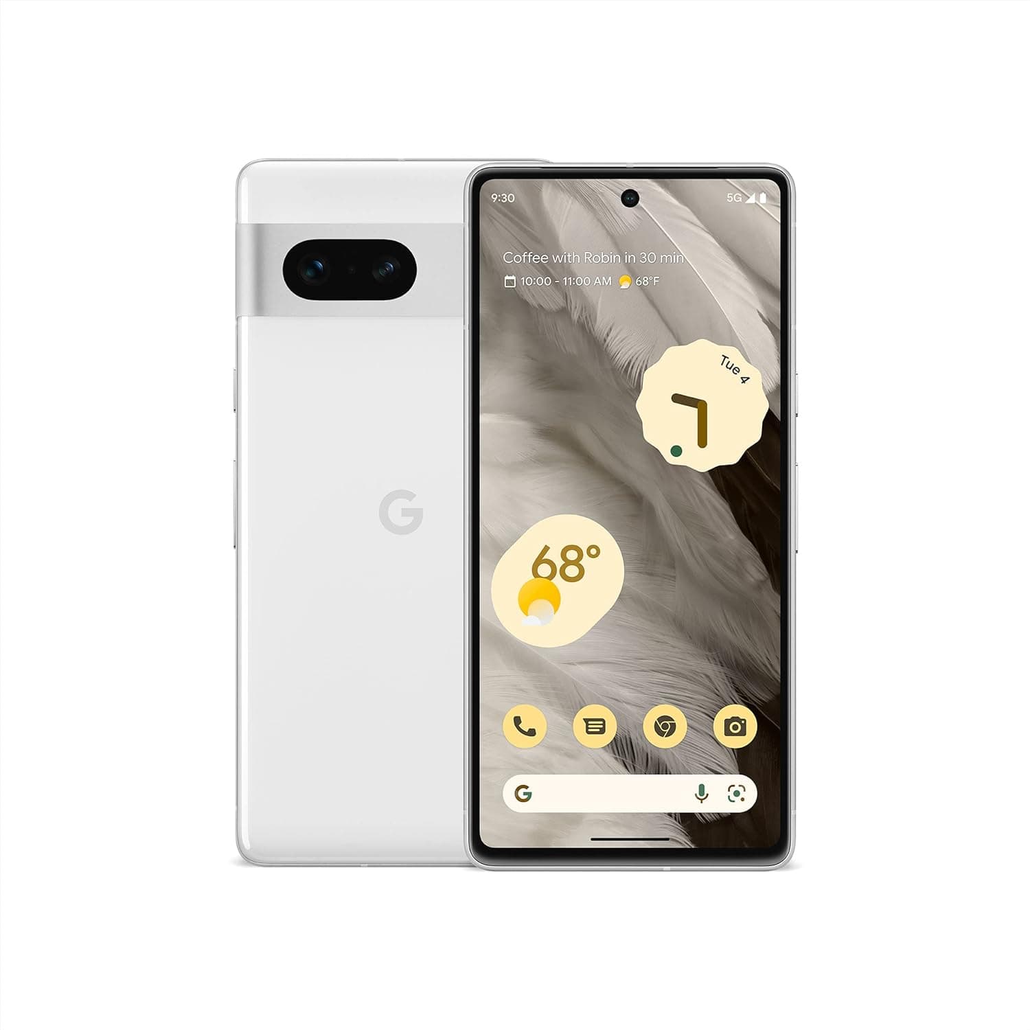 Teléfono Android Google Pixel 7-5G - Smartphone desbloqueado con lente gran angular y batería de 24 horas - 128 GB - Nieve