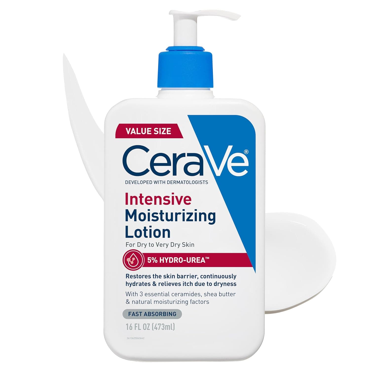 CeraVe Loción hidratante intensiva, loción corporal de manteca de karité, 16 oz
