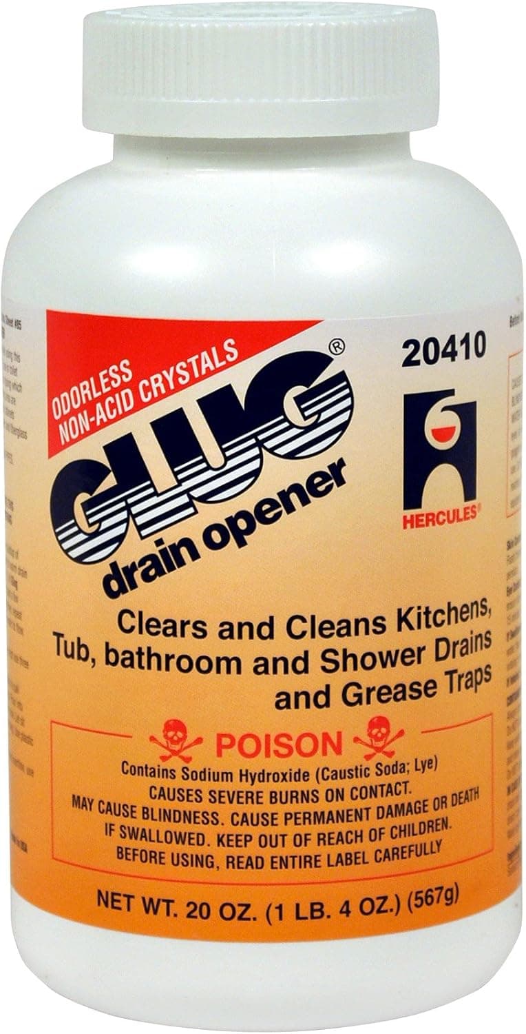 Oatey 20410 Hercules Glug Crystals Abridor de drenaje, 20 oz, 1,3 (paquete de 1)