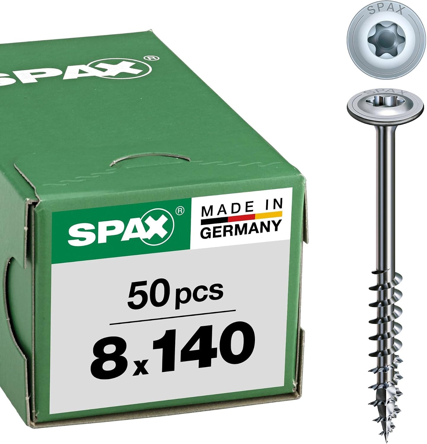 Spax T-Star Plus, tornillo para madera con cabeza de placa, parcialmente roscado, 4Cut mm A3J, 251010801405