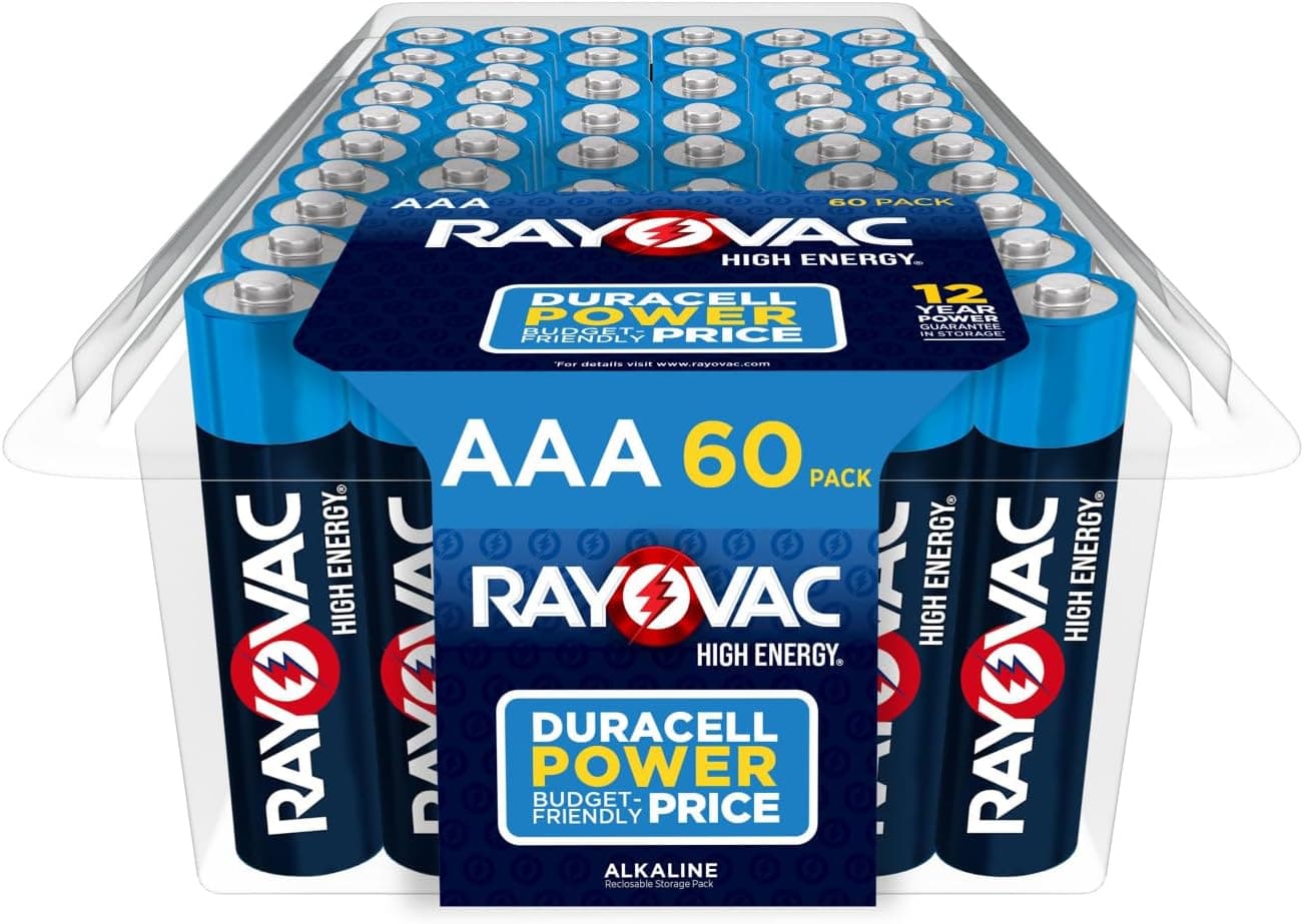 Pilas AAA Rayovac de alta energía (paquete de 60), pilas alcalinas triple A | Alcalino, Triple A