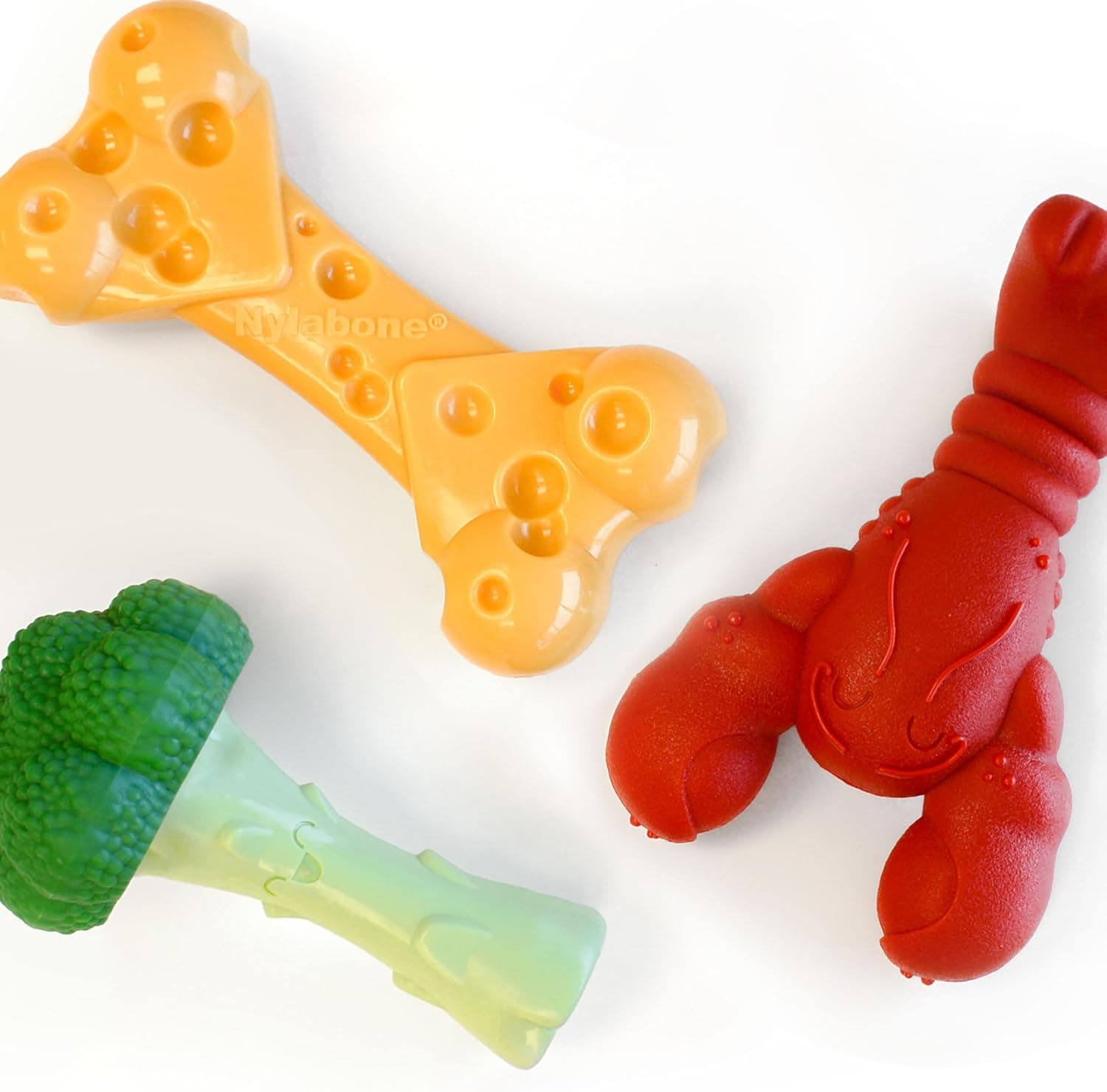 Nylabone Power Chew Toy Bundle, juguetes para perros para masticadores agresivos, paquete de 3 | Juguetes masticables para perros grandes de hasta 50 libras, sabores de filet mignon, queso y tocino, texturas para limpiar los dientes