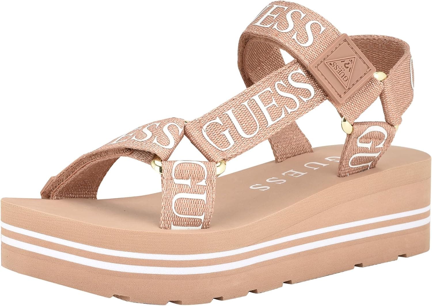 Guess AVIN Sandalia de cuña para mujer