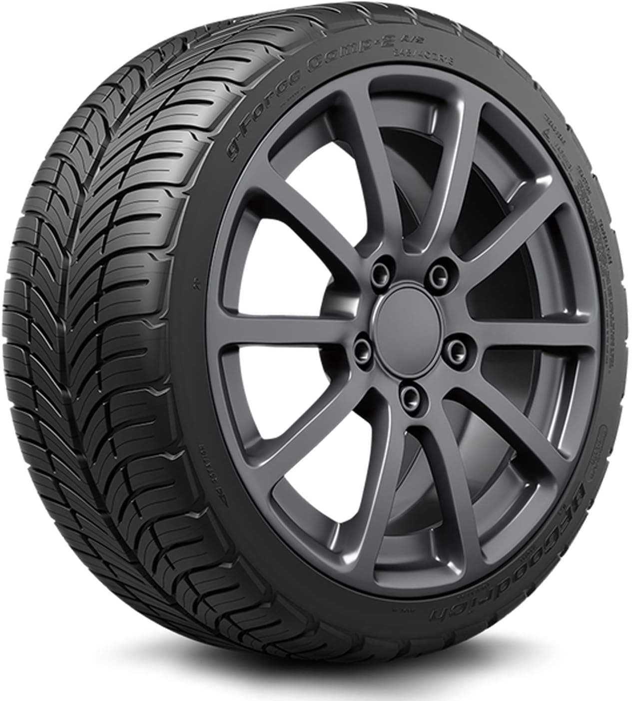 Neumático radial para automóvil para todas las estaciones BFGoodrich G-Force Comp-2 A/S Plus de rendimiento ultraalto, 245/50ZR16 97W | Pasajeros Alto rendimiento Tracción para todas las estaciones Carga nominal estándar de 97 W Construcción radial Neumático de flanco negro