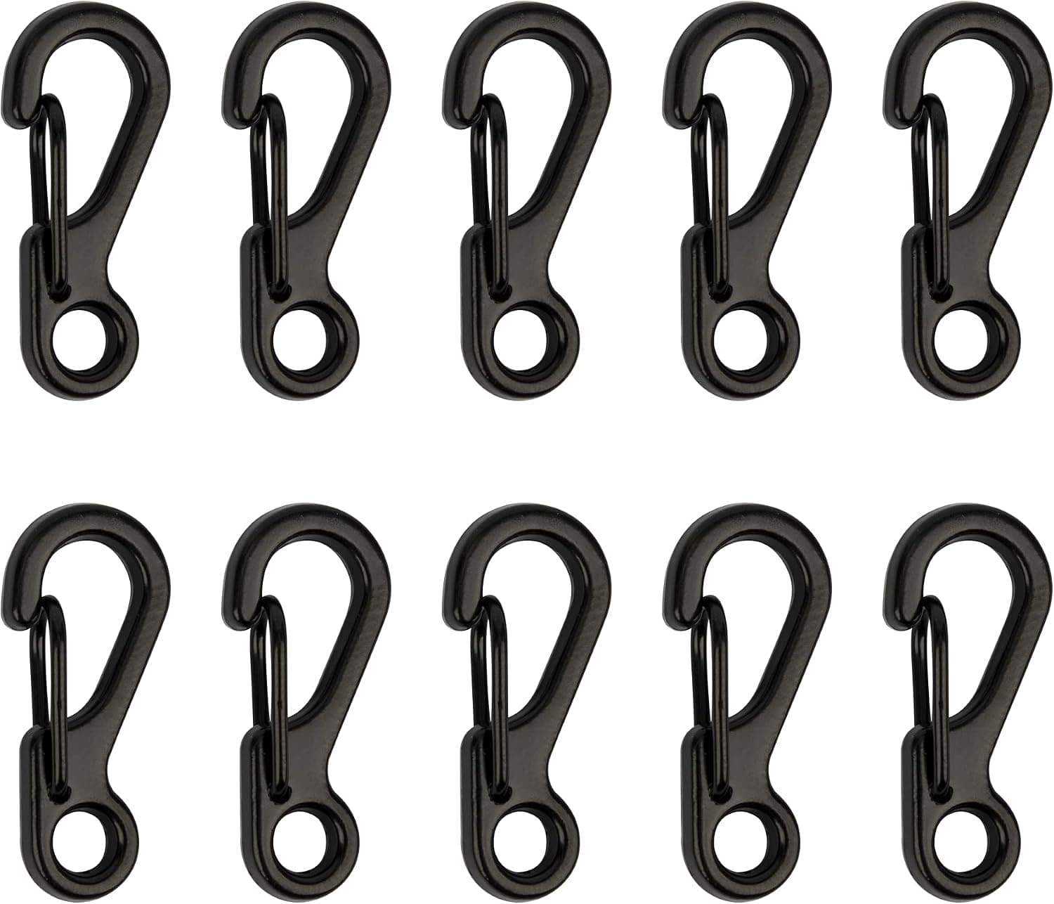 SWATOM Pequeño Mini Mosquetón Clip Pequeño Resorte Gancho Llaveros Micro Mosquetones para Paracord EDC Aleación Llaveros Senderismo al aire libre Pesca Camping Mochila Accesorios