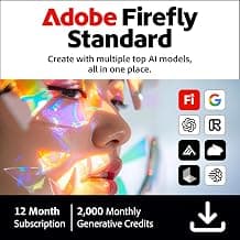 Adobe Firefly Standard | 2,000 Monthly Generative Credits | 12-Month Subscription [PC/Mac Online Code]