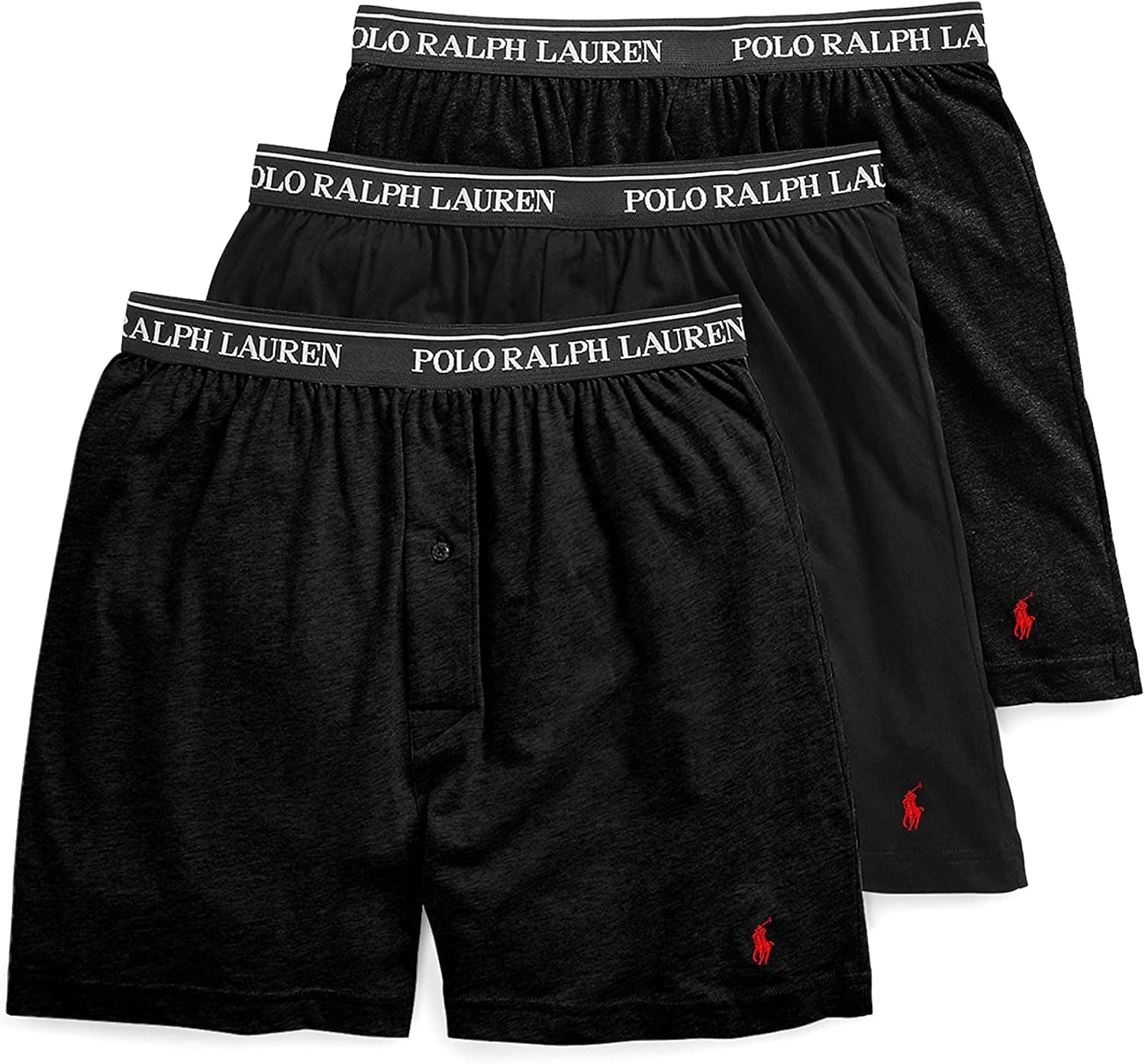 POLO RALPH LAUREN Paquete de calzoncillos de ropa interior, paquete de 3, calzoncillos de punto de algodón de ajuste clásico, calzoncillos 100% algodón que absorben la humedad