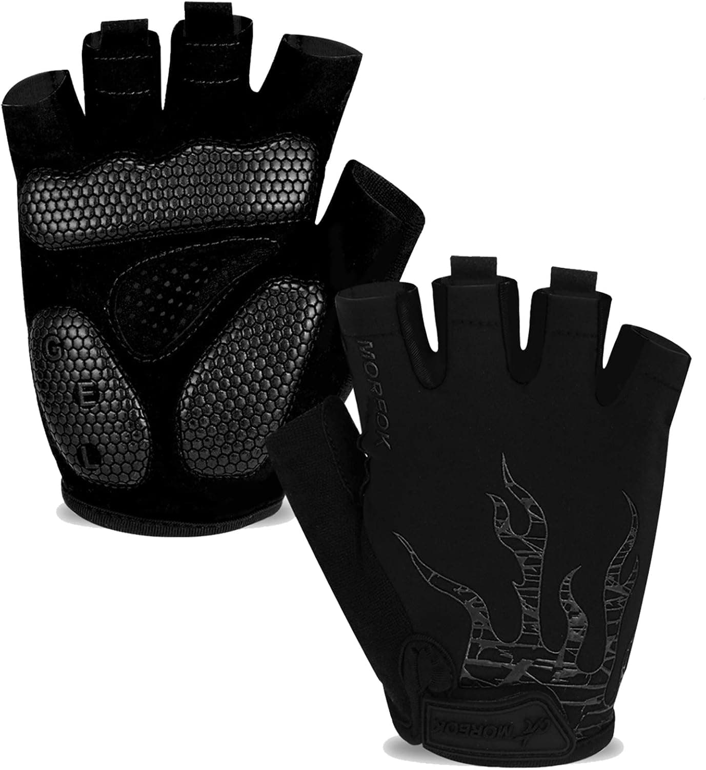 Guantes de ciclismo Guantes de bicicleta, medio dedo 5MM Gel antideslizante | Guantes de ciclismo para hombres y mujeres, gimnasio, ejercicio, motocicleta, senderismo, remo, deportes al aire libre