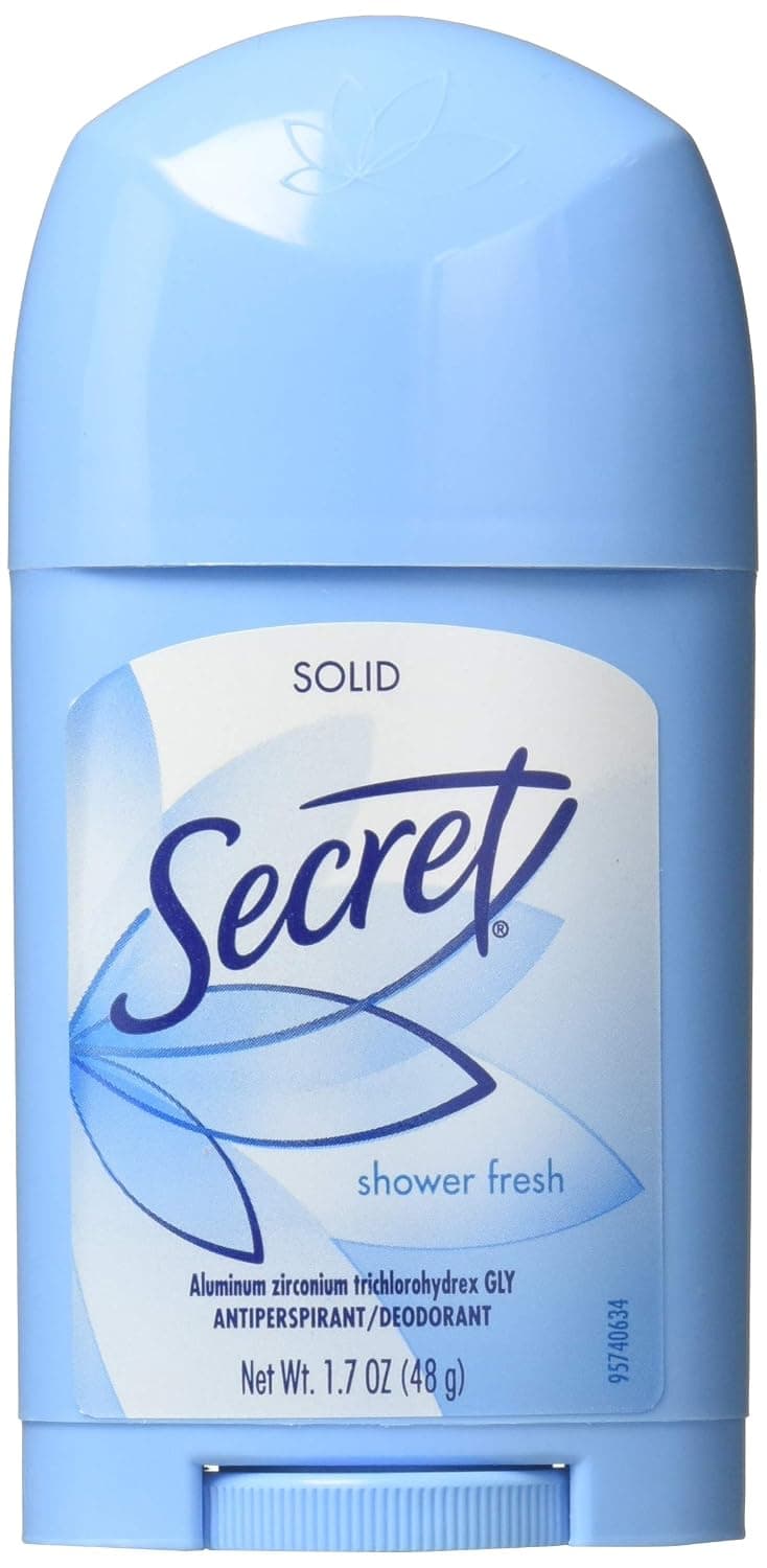 Desodorante antitranspirante sólido secreto ducha fresca 1.7 oz (paquete de 6)