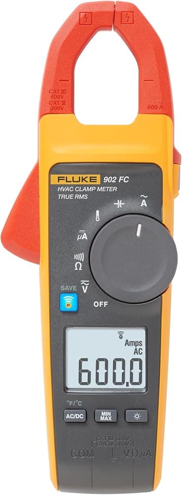 Pinza amperimétrica de verdadero valor eficaz para HVAC 902 FC