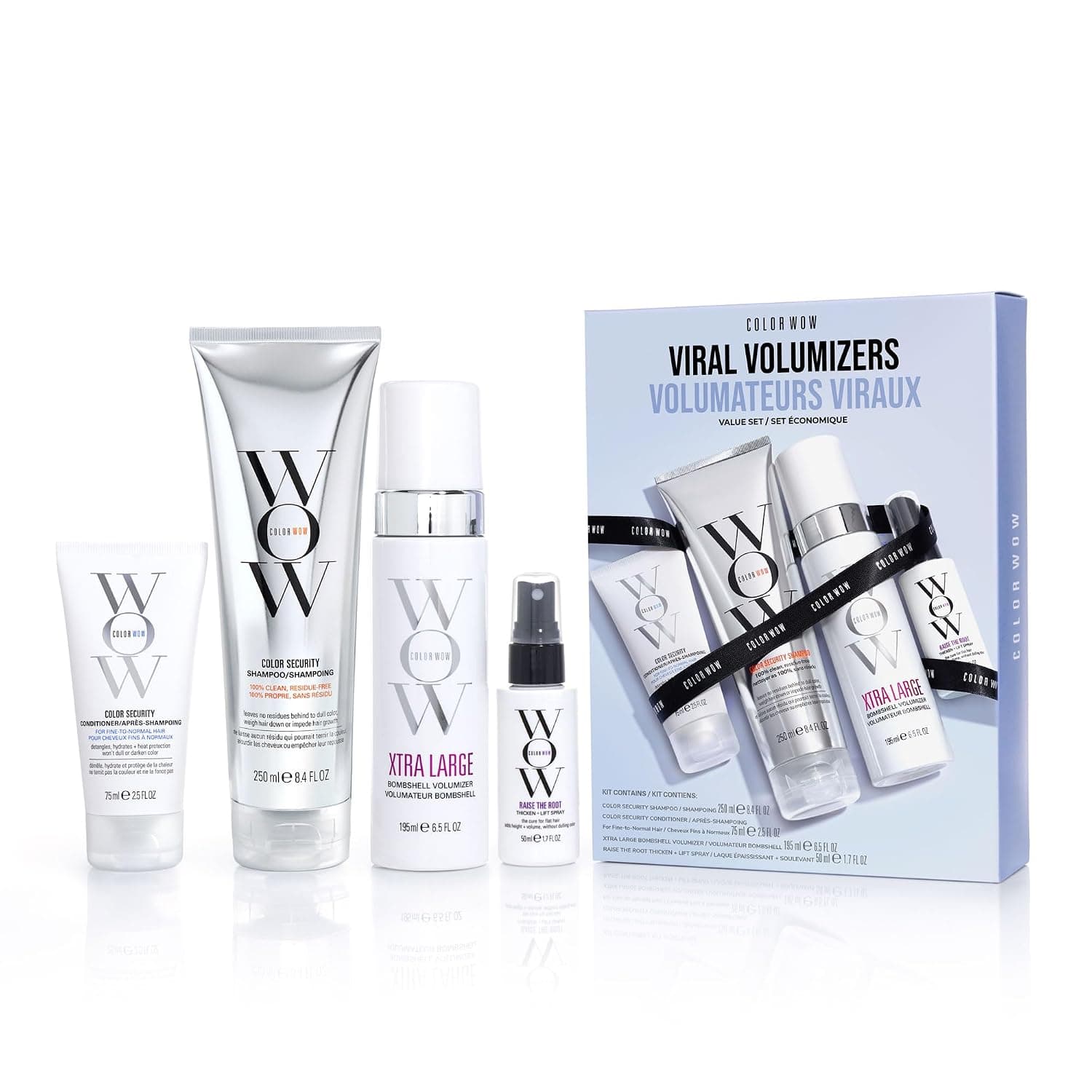 COLOR WOW Xtra Large Volumizer – Espuma sin alcohol para volumen sin peso | Volumizador de cabello sin alcohol. Formulado para ofrecer un volumen duradero y un grosor notable para el cabello fino, plano o flácido.