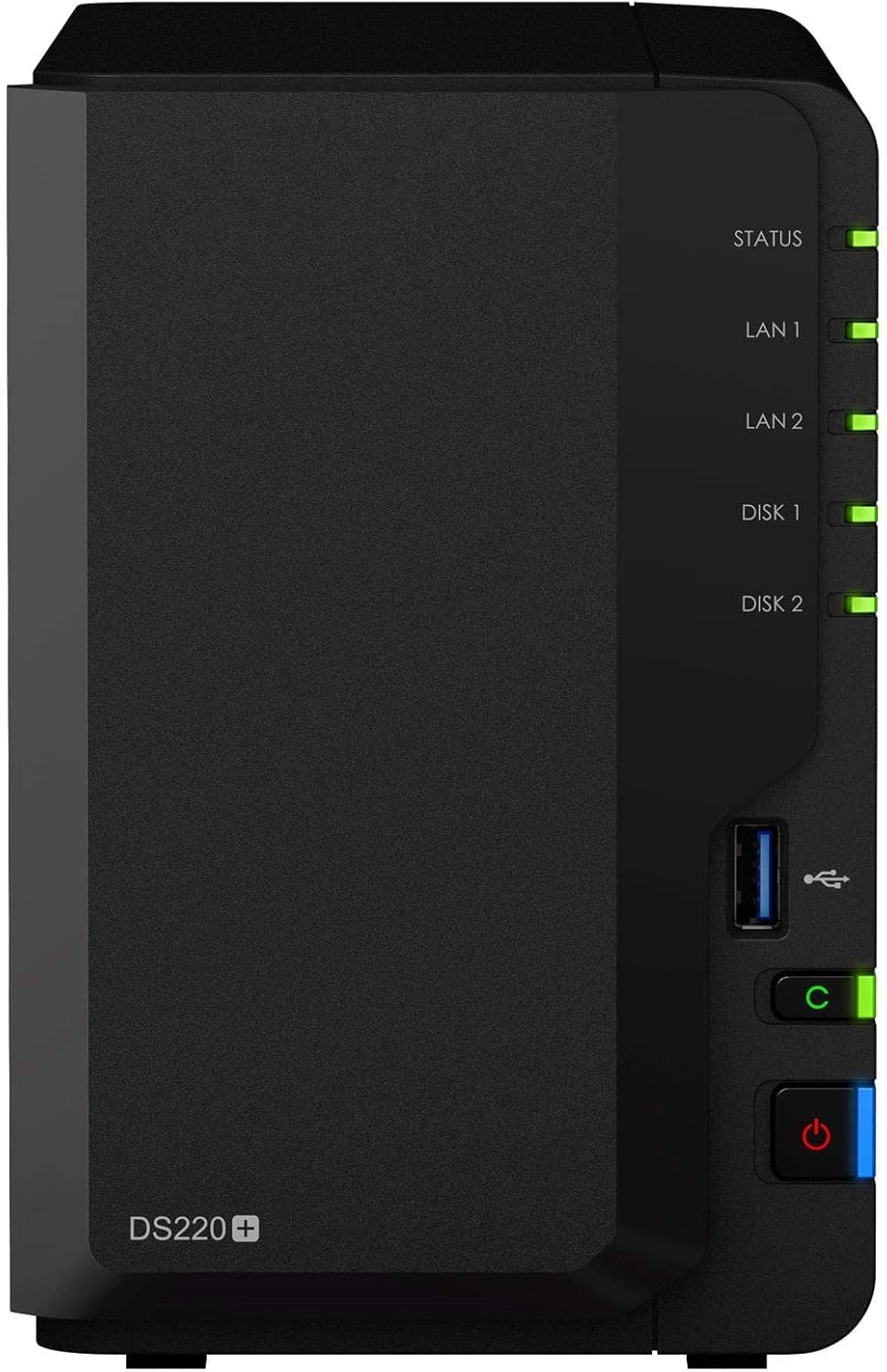 Synology 2 Bay NAS DiskStation DS220+ (sin disco),negro