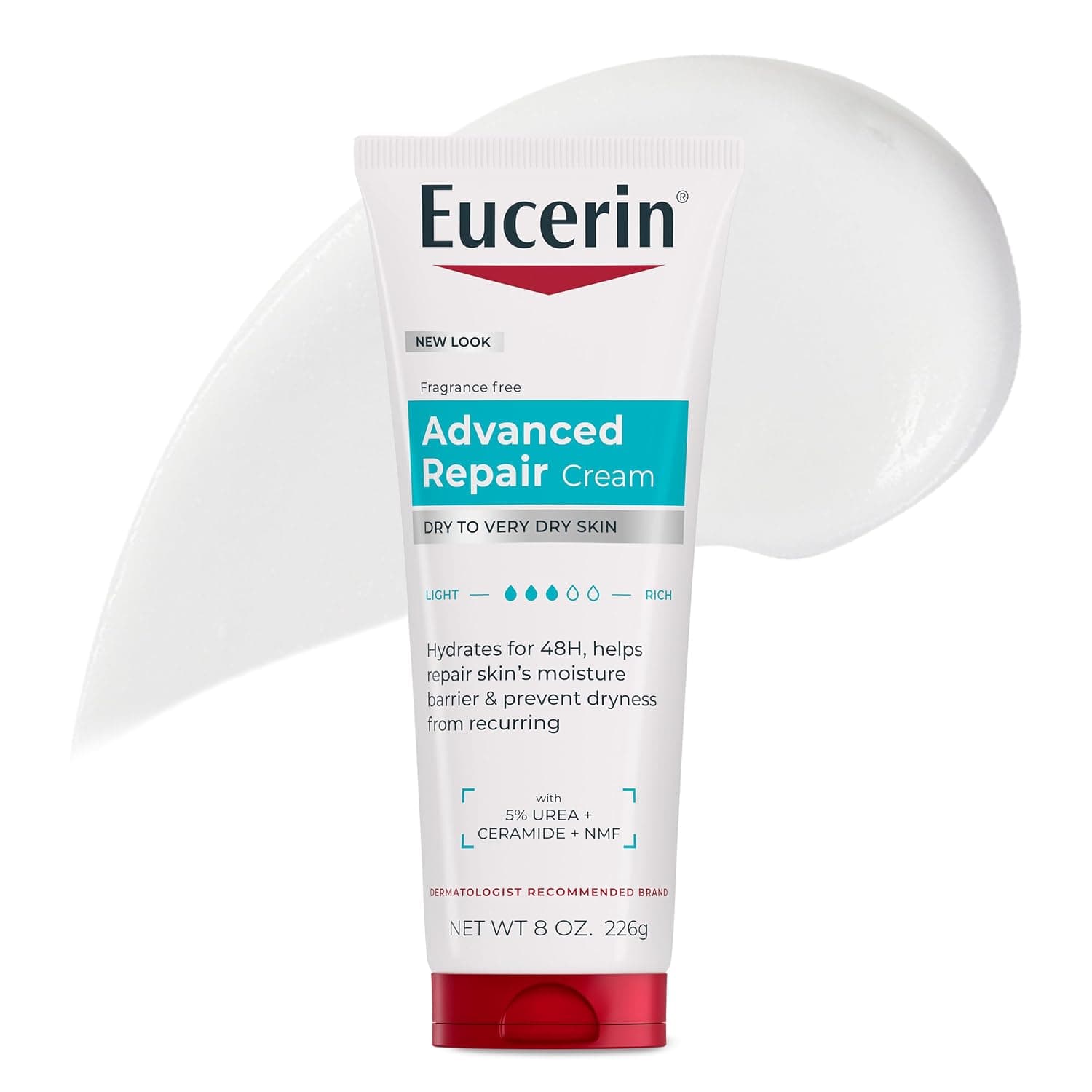 Crema corporal Eucerin Advanced Repair, enriquecida con urea, 8 oz