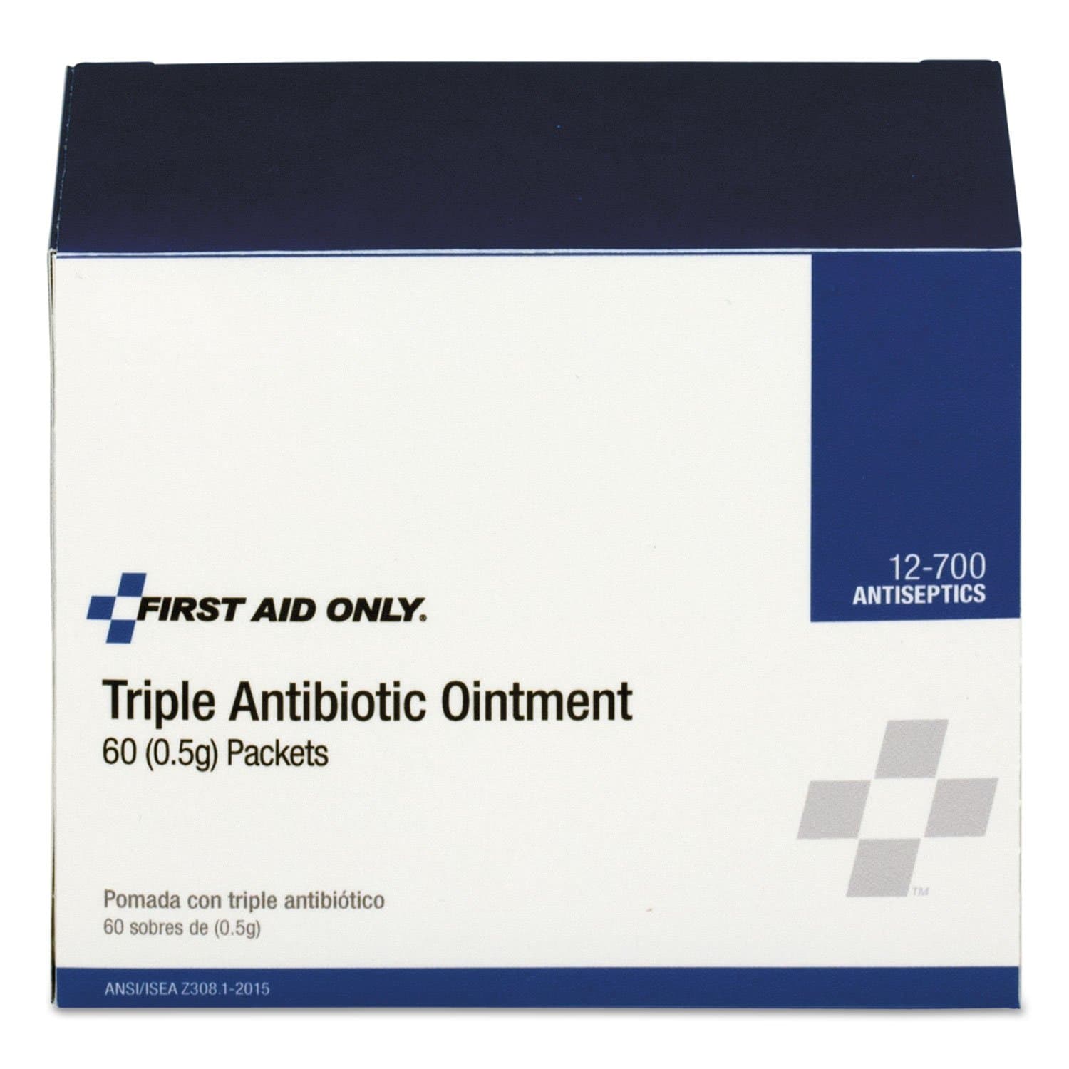 First Aid Only 12-700 paquetes de ungüento antibiótico triple, 60 unidades