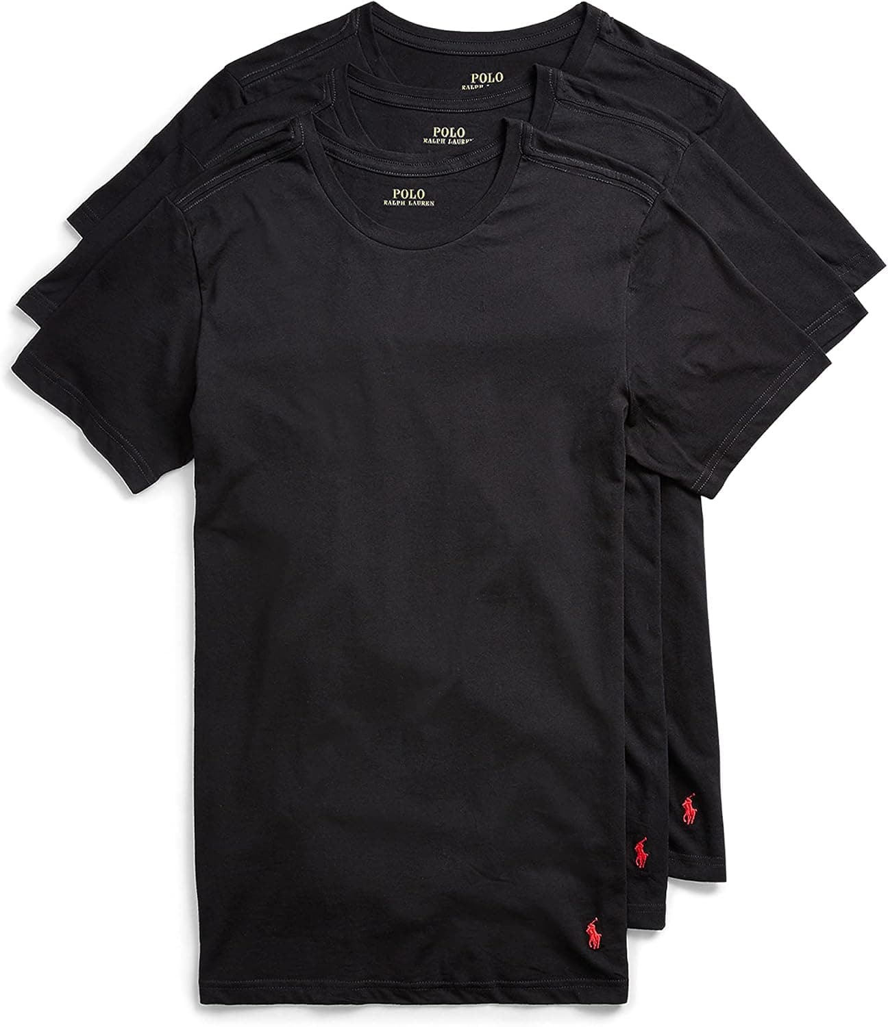 Polo Ralph Lauren Ropa interior para hombre, ajuste delgado, camiseta de algodón, paquete de 3