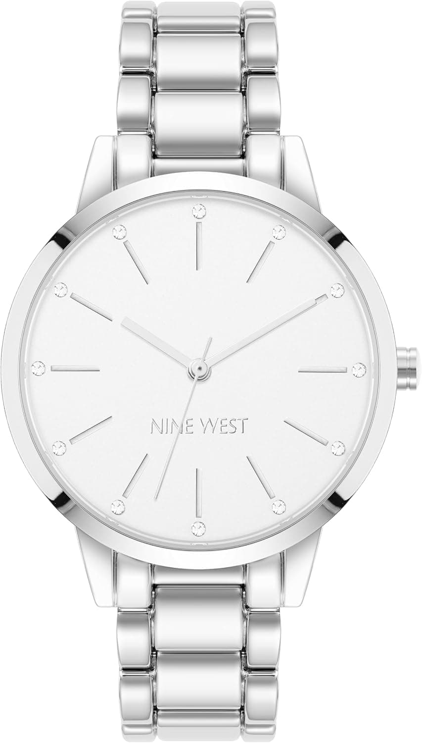 Reloj de pulsera con detalles de cristal para mujer Nine West