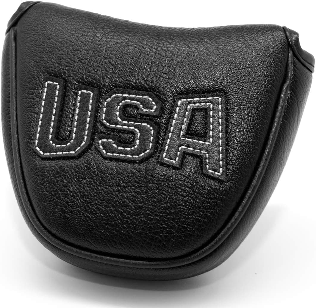 USA Mallet Putter Cover Headcover Fundas magnéticas para cabezas de golf Headcovers Equipo de protección para Scotty Cameron Odyssey Two Ball Taylormade Durable Thick Pu Leather